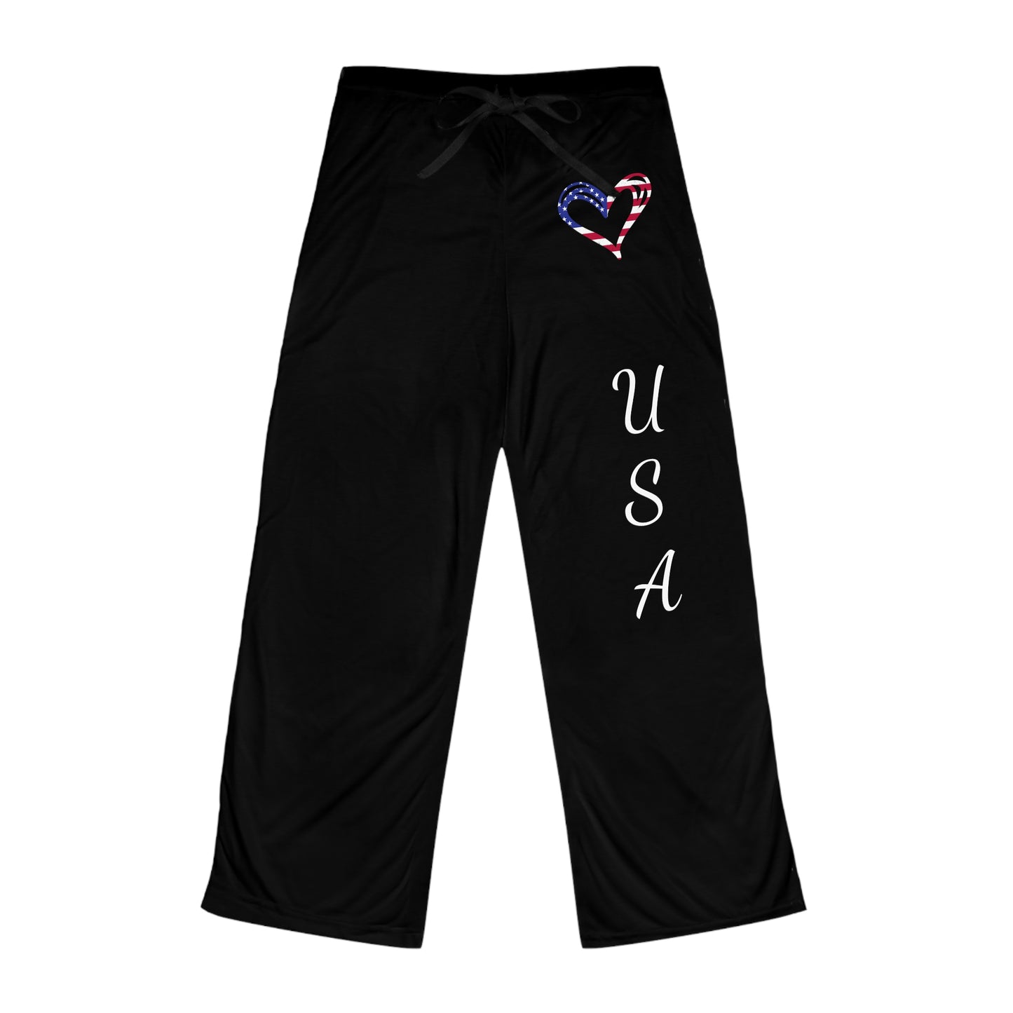 Princess Grace Patriotic Pajama Pants USA Heart Design for Comfort and Style