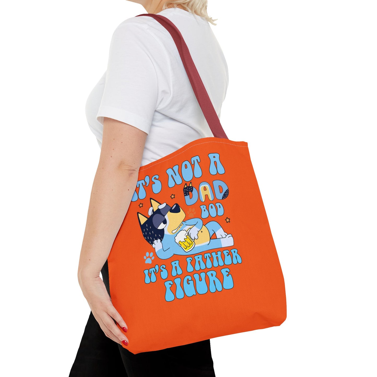 Princess Grace Humorous Dad Tote Bag "It's Not a Dad Bod, It's a Father Figure"