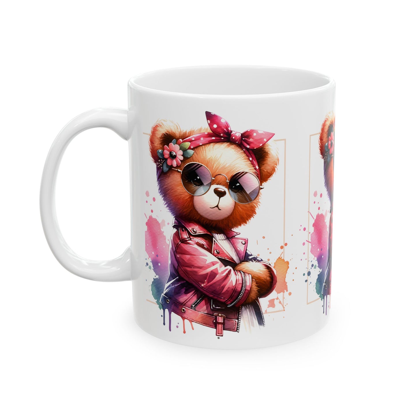 Princess Grace Cute Bear Illustration Ceramic Mug 11oz & 15oz