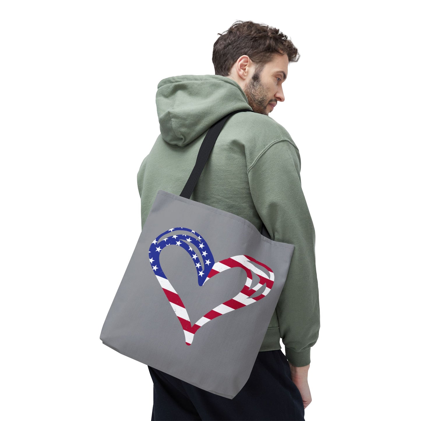 Princess Grace Patriotic Heart Tote Bag Ideal for Celebrations & Everyday Use