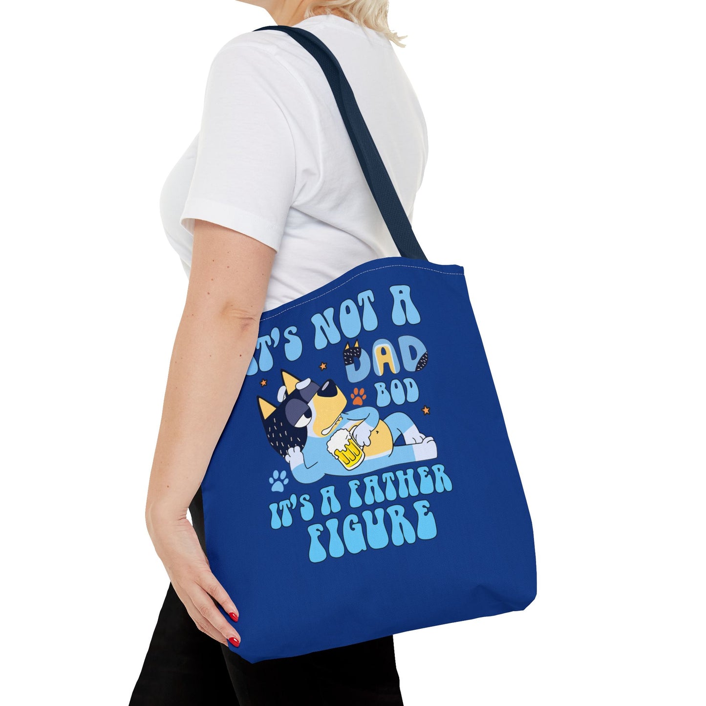 Princess Grace Funny Father Figure Tote Bag Perfect Gift for Dads