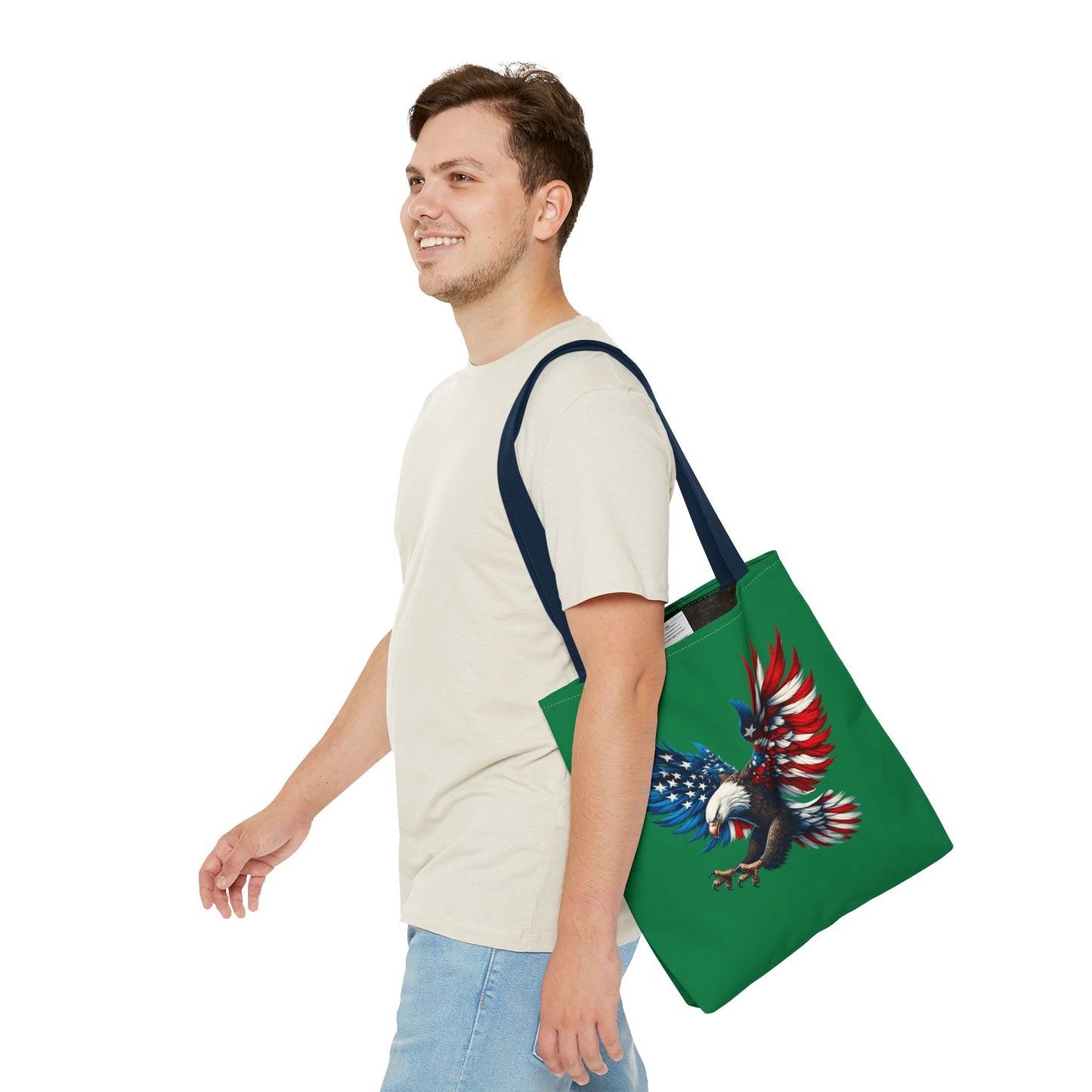 Princess Grace Patriotic Eagle Tote Bag USA Flag Design for Independence Day