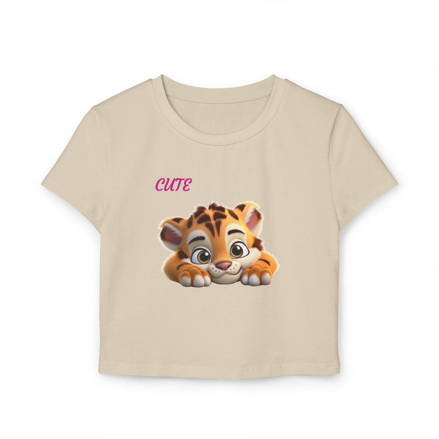 Princess Grace Cute Baby Tiger Women's Baby Tee Playful & Stylish Top for Everyday Wear