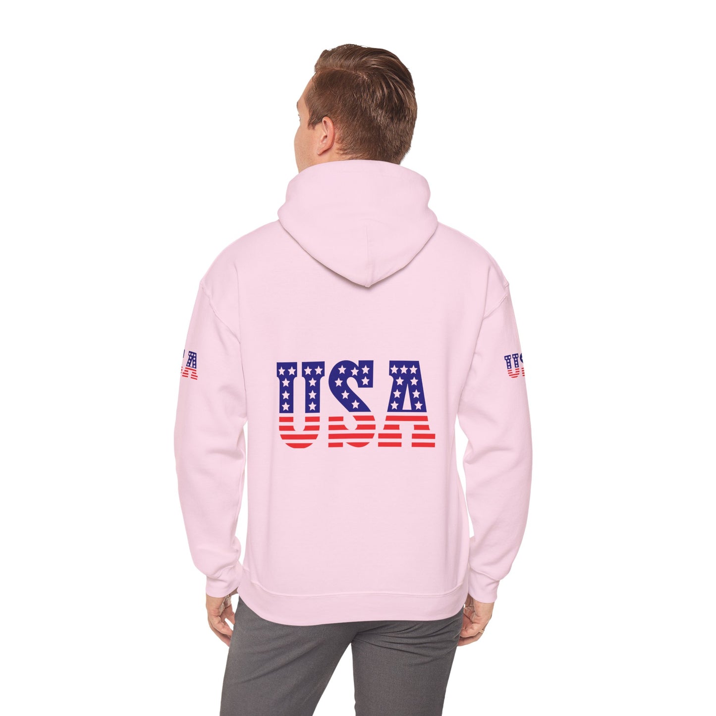 Princess Grace USA Proud Unisex Heavy Blend Hooded Sweatshirt Patriotic Eagle Design