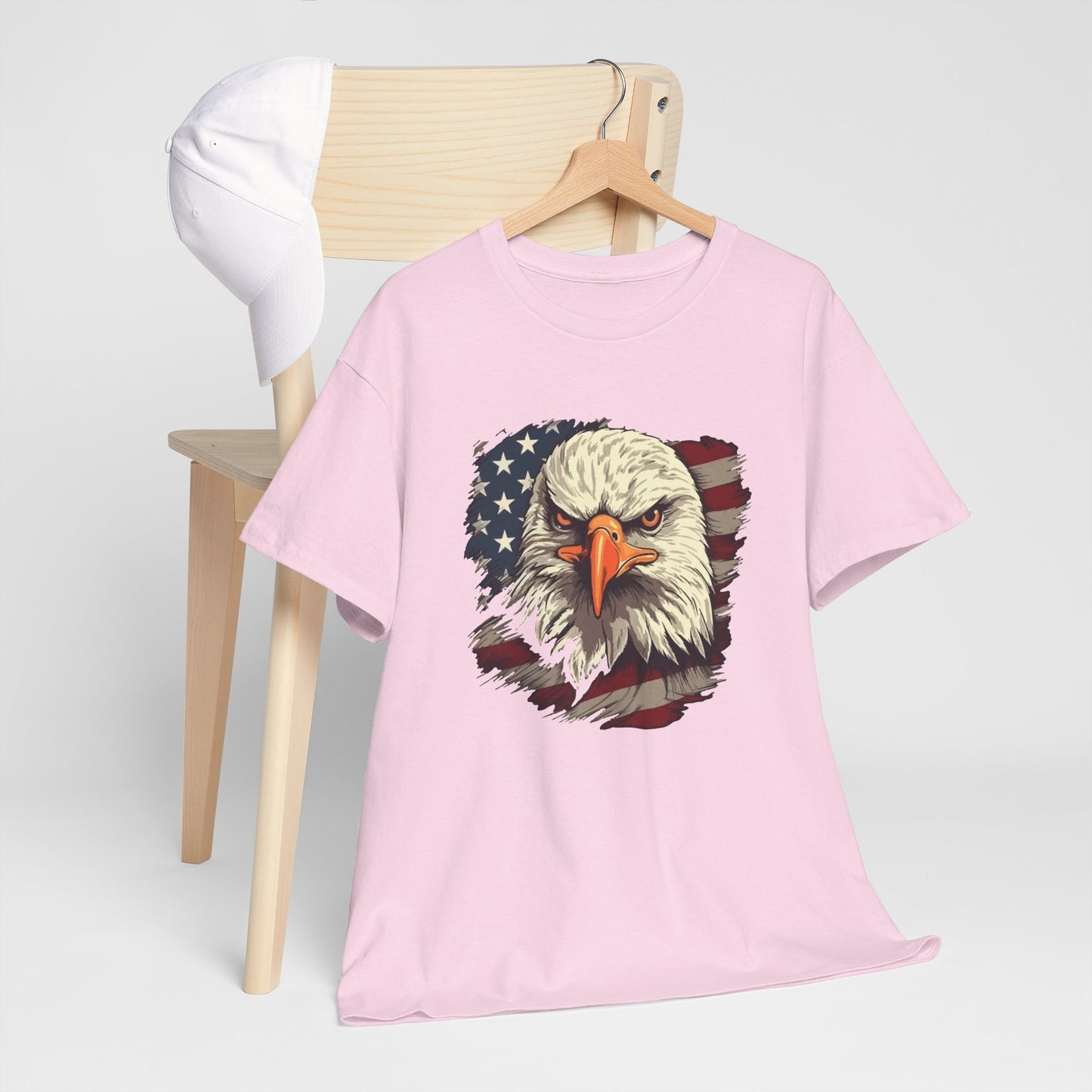 Princess Grace Patriotic Eagle Graphic Tee Unisex Heavy Cotton T-Shirt