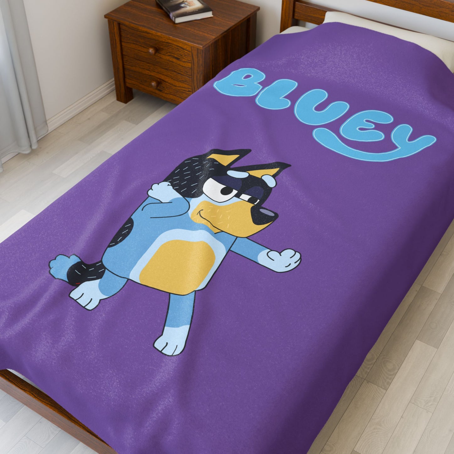 Princess Grace Cozy Bluey Velveteen Plush Blanket for Kids Perfect for Snuggle Time and Bedtime