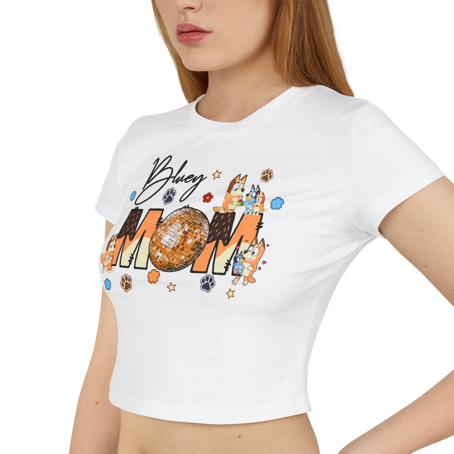 Princess Grace Cute Bluey Mom Baby Tee for Dog Lovers