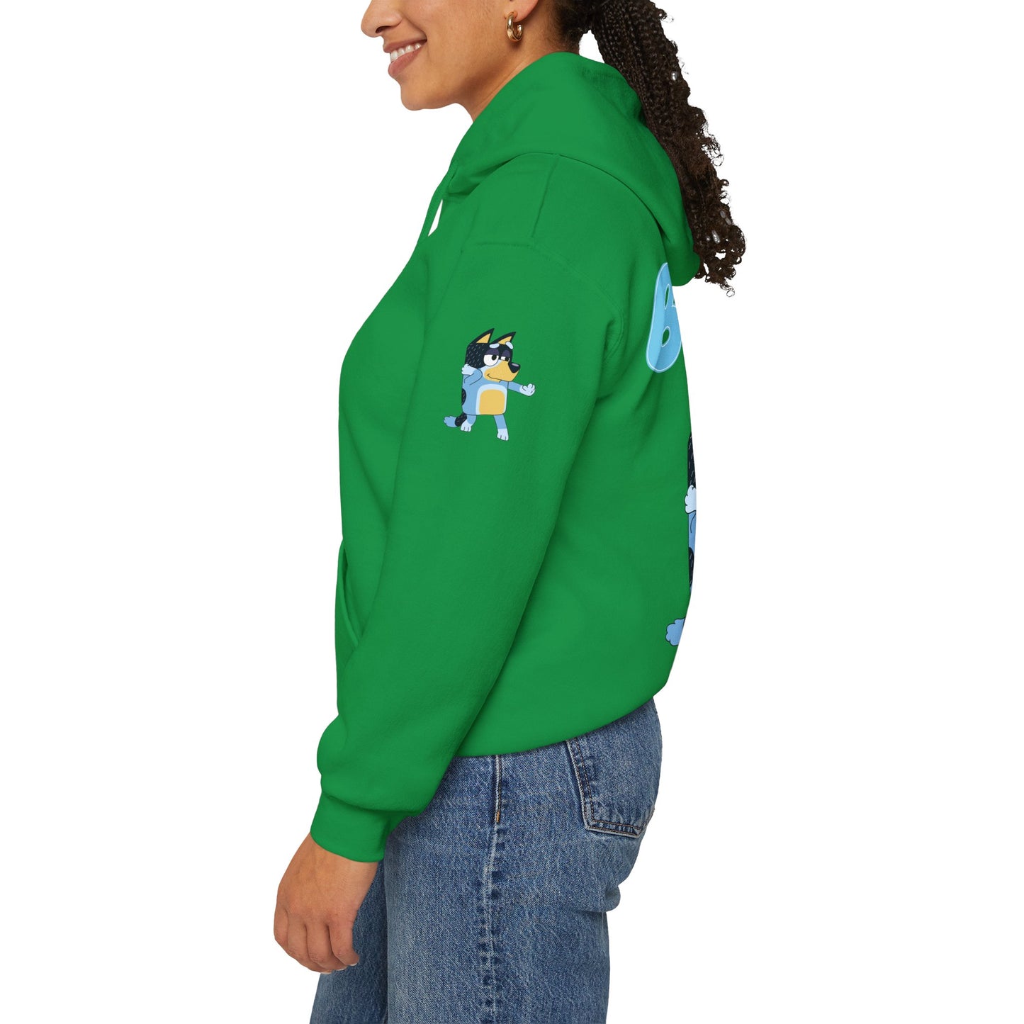 Princess Grace Cute Bluey Hoodie for Kids & Adults Unisex Heavy Blend Sweatshirt with Adorable Character Design