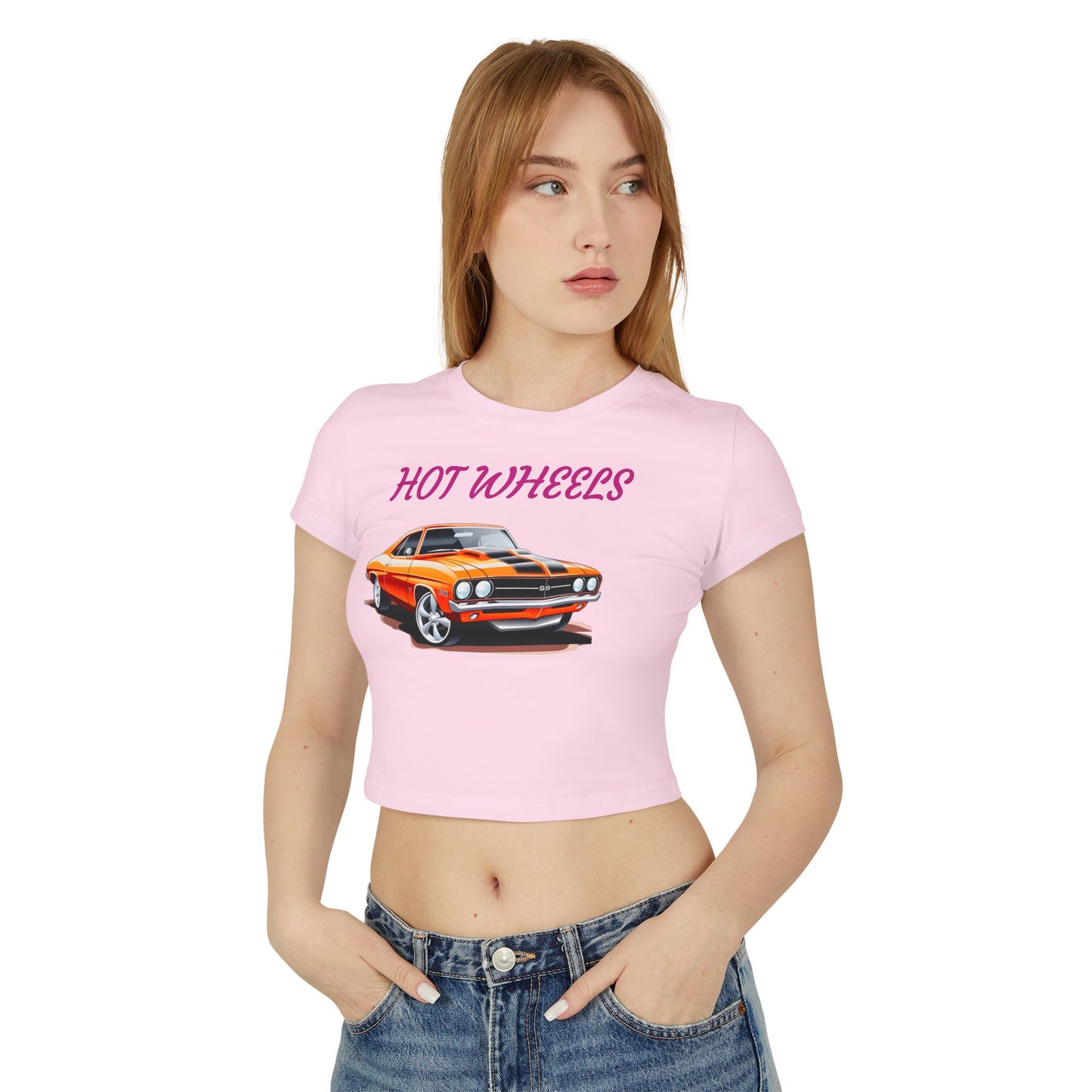 Princess Grace Vintage Hot Wheels Women's Baby Tee Retro Car Graphic Crop Top