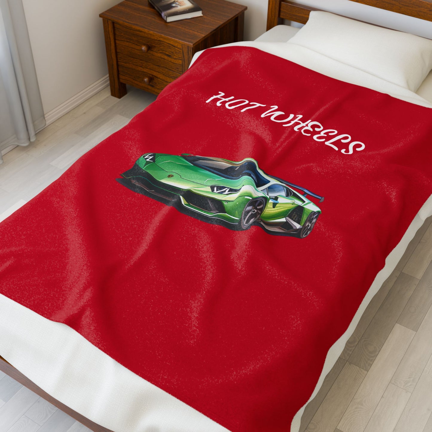 Princess Grace Hot Wheels Velveteen Plush Blanket Cozy Car Blanket for Kids and Adults