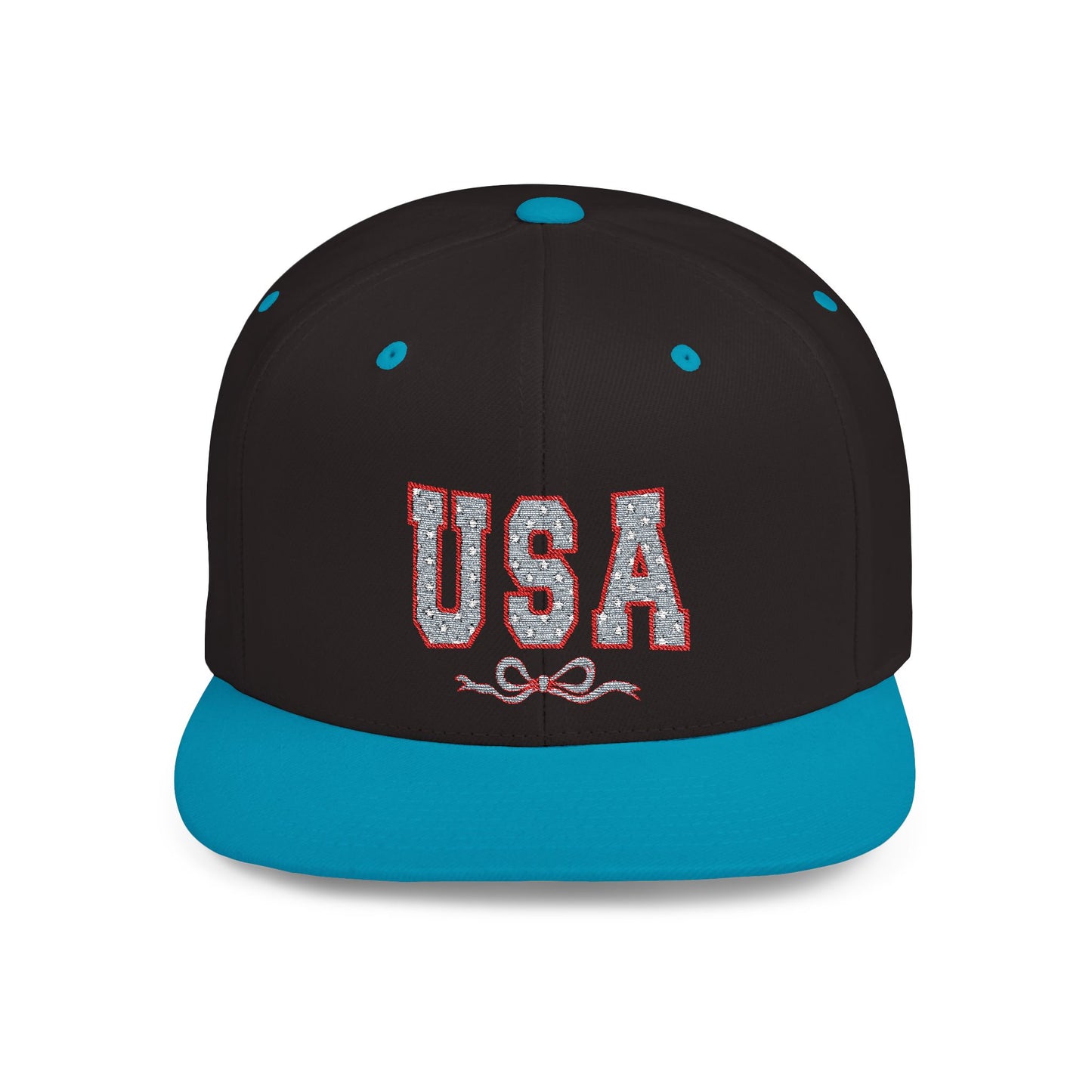 Princess Grace USA Glitter Flat Bill Snapback Hat Trendy and Stylish