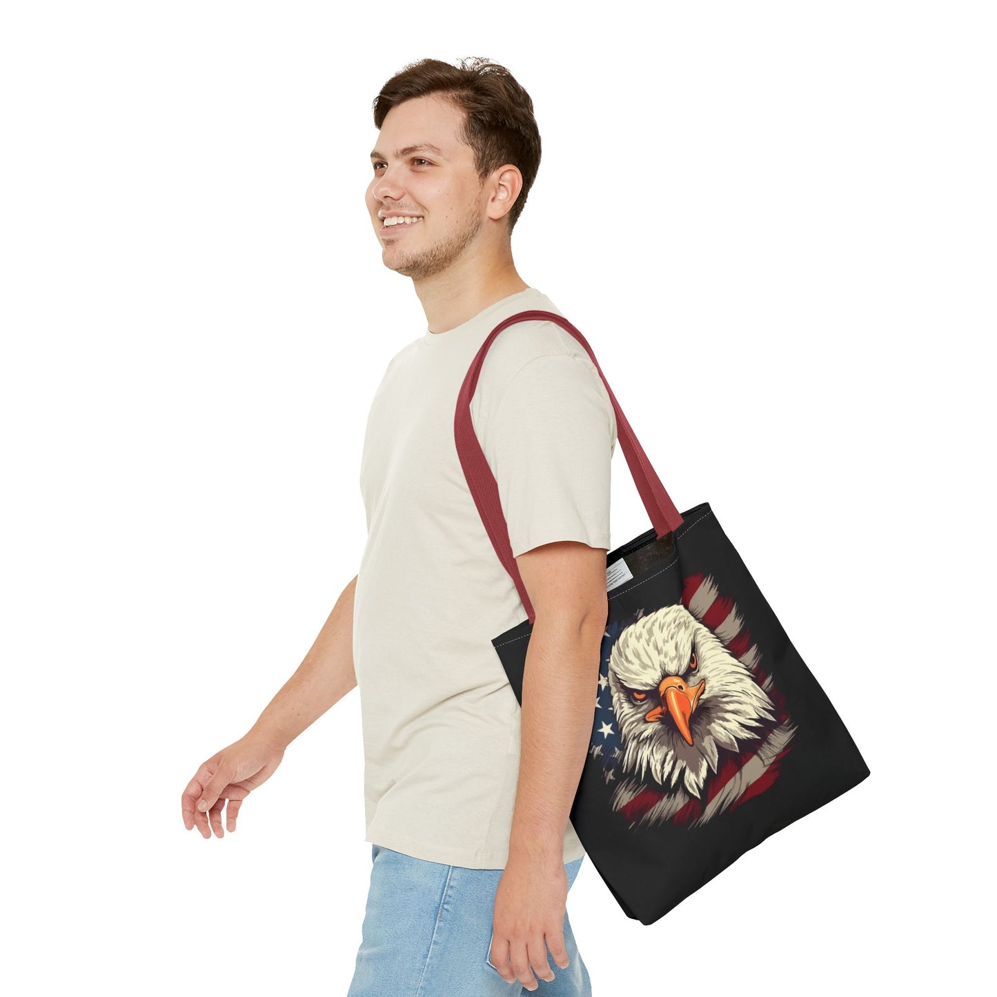 Princess Grace Patriotic Eagle Tote Bag American Flag Design