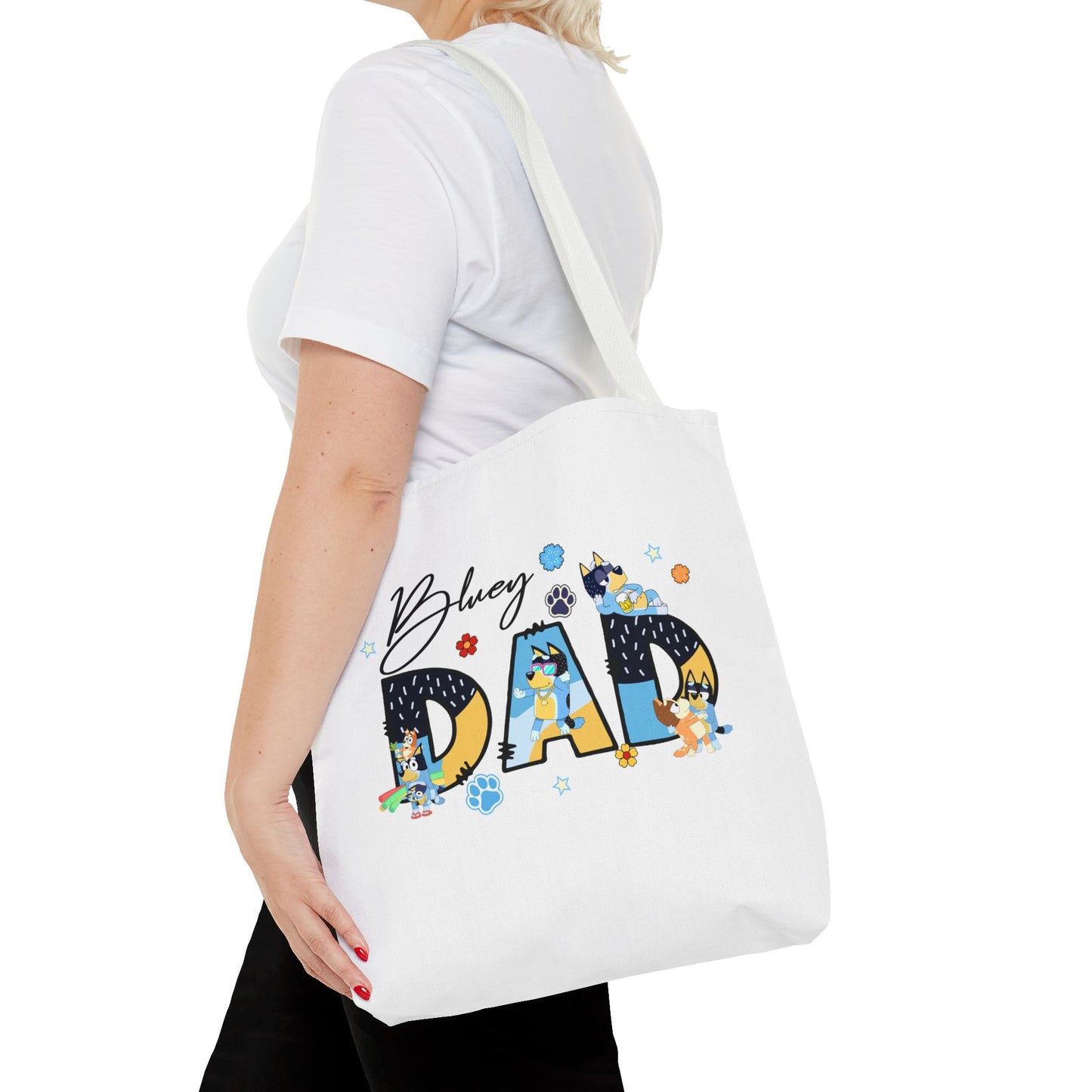 Princess Grace Bluey Dad Tote Bag Fun & Playful Accessory for Dog Lovers
