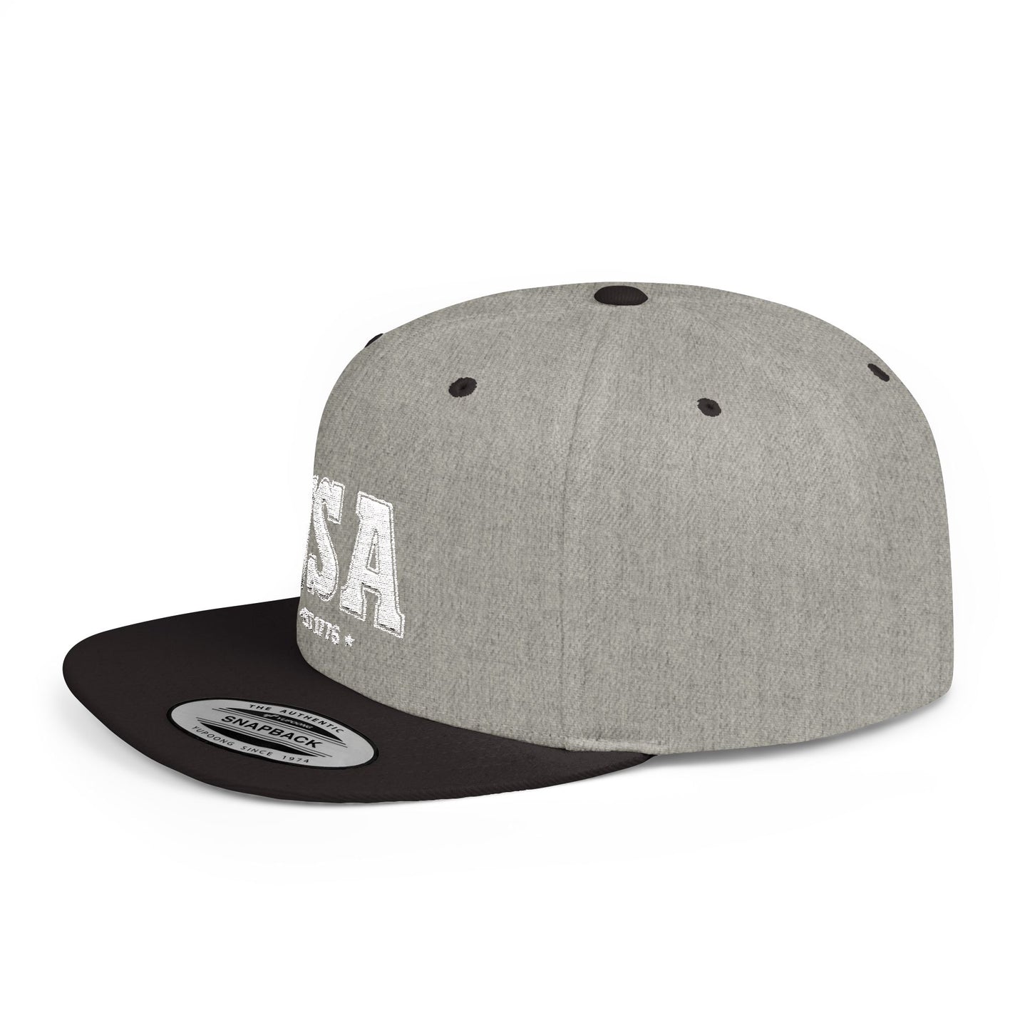 Princess Grace USA Flat Bill Snapback Cap - Est. 1776 | Casual Style for All Occasions
