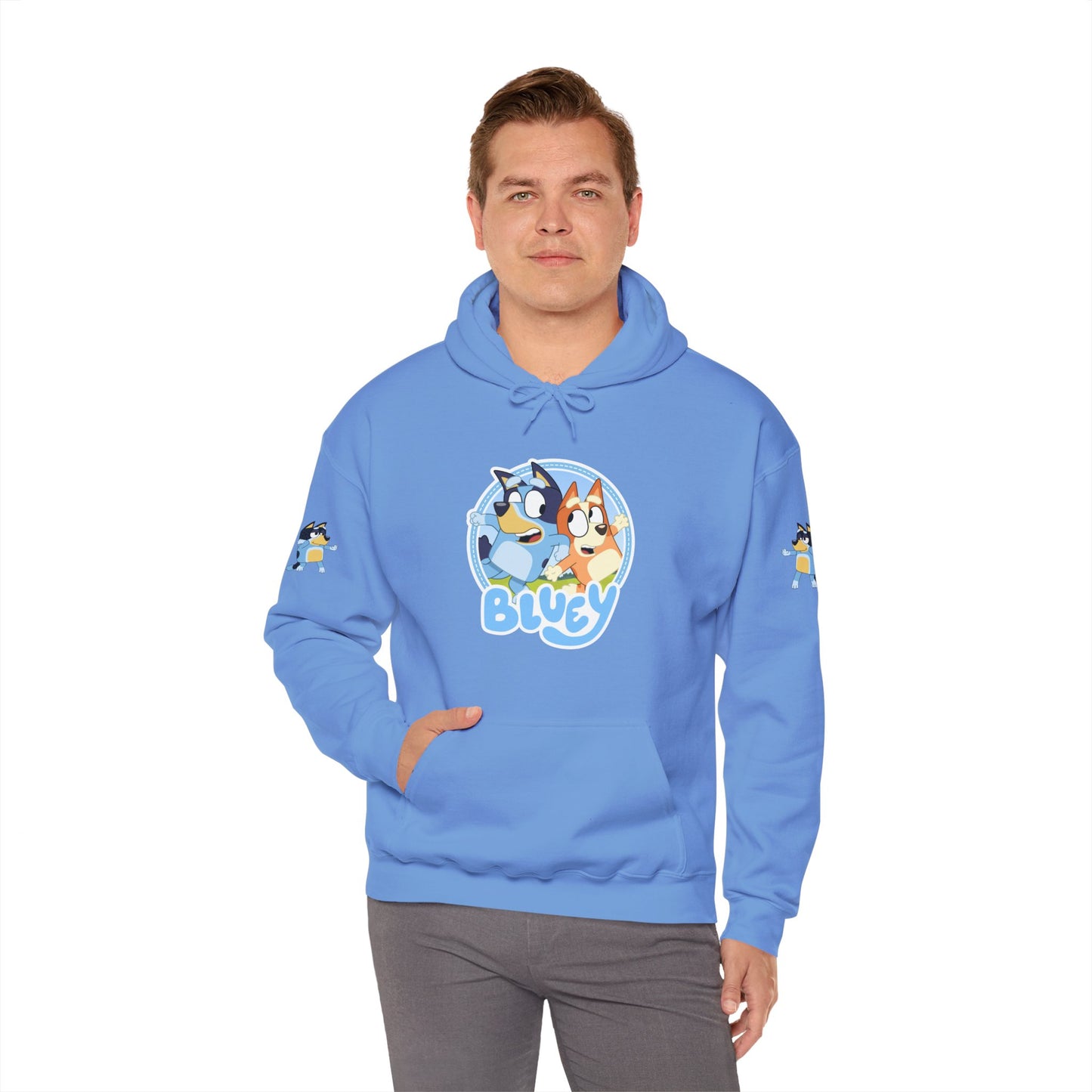 Princess Grace Bluey Unisex Heavy Blend Hoodie Cozy Cartoon Sweatshirt for Kids & Adults