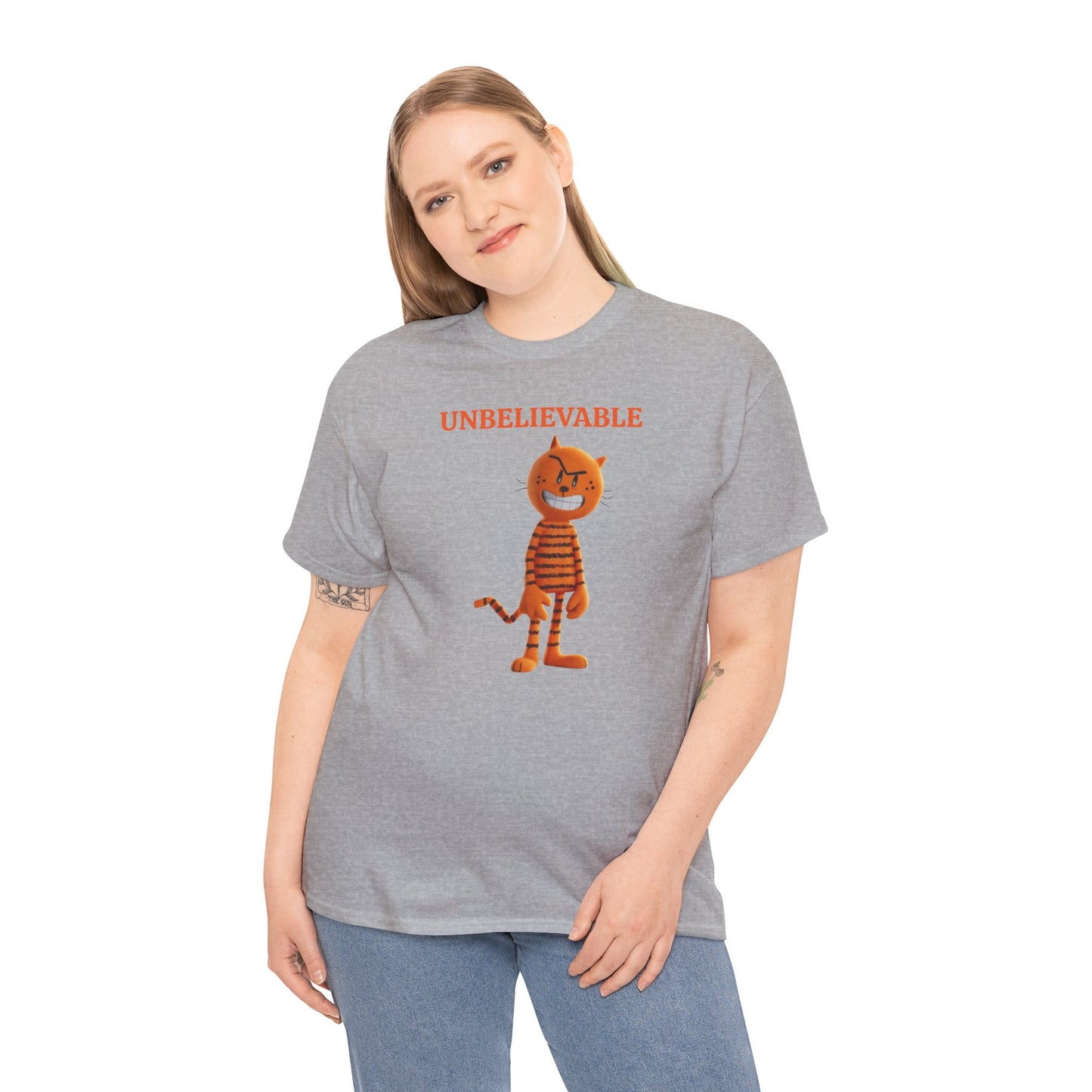 Princess Grace Unbelievable Cat Graphic Unisex Heavy Cotton Tee