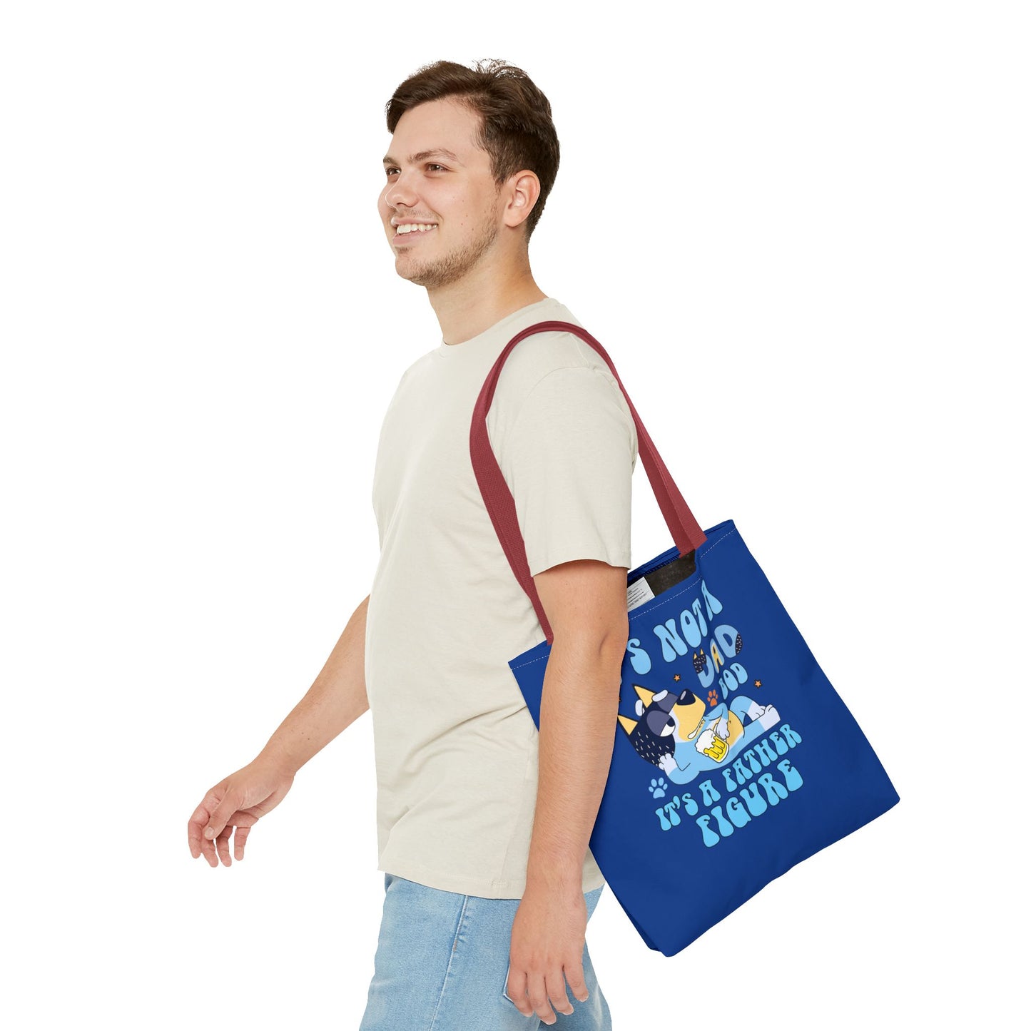 Princess Grace Funny Father Figure Tote Bag Perfect Gift for Dads