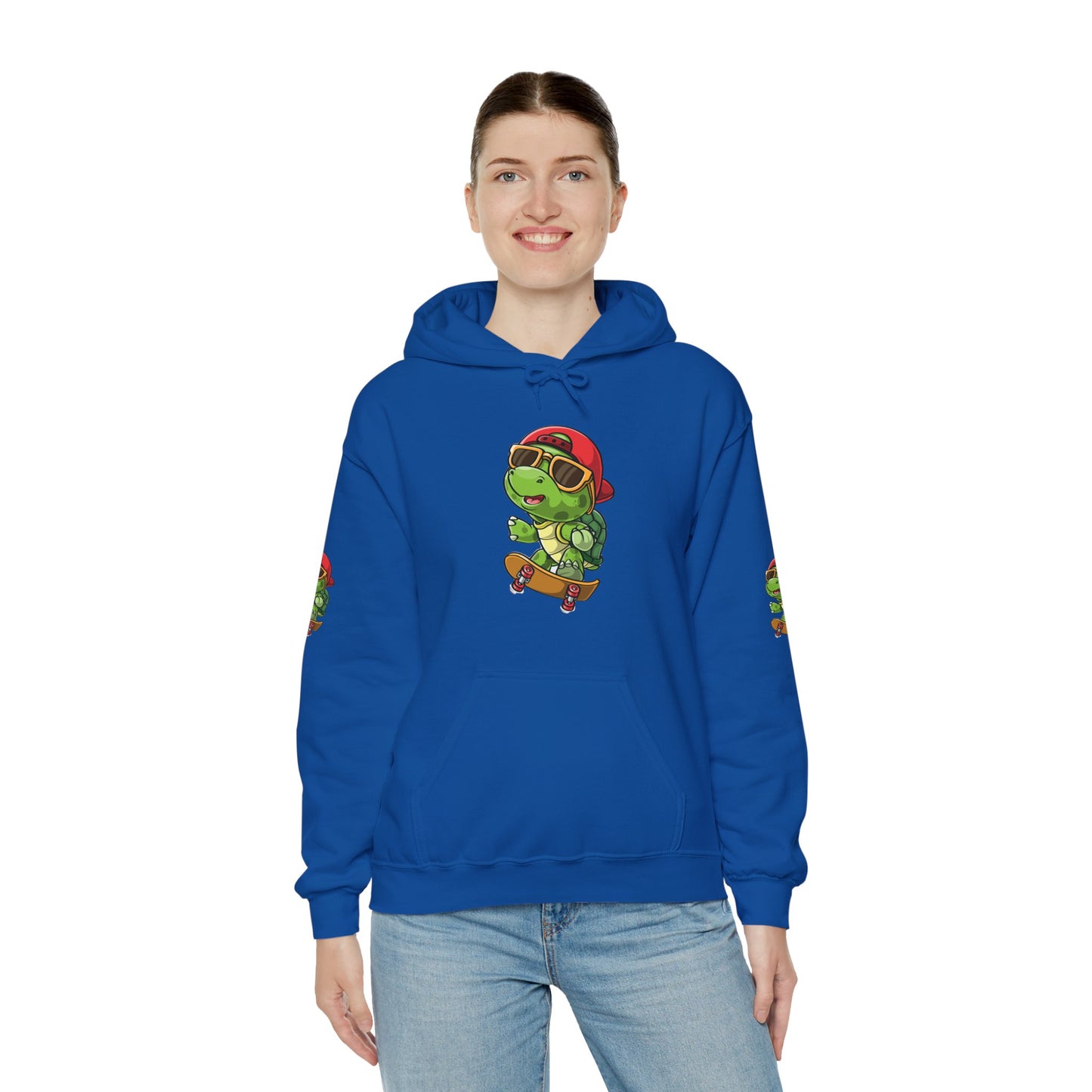 Princess Grace Cool Skateboarding Turtle Unisex Hoodie Fun and Stylish