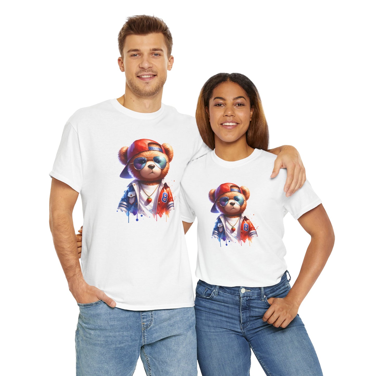 Princess Grace Cool Bear Graphic Unisex Heavy Cotton Tee