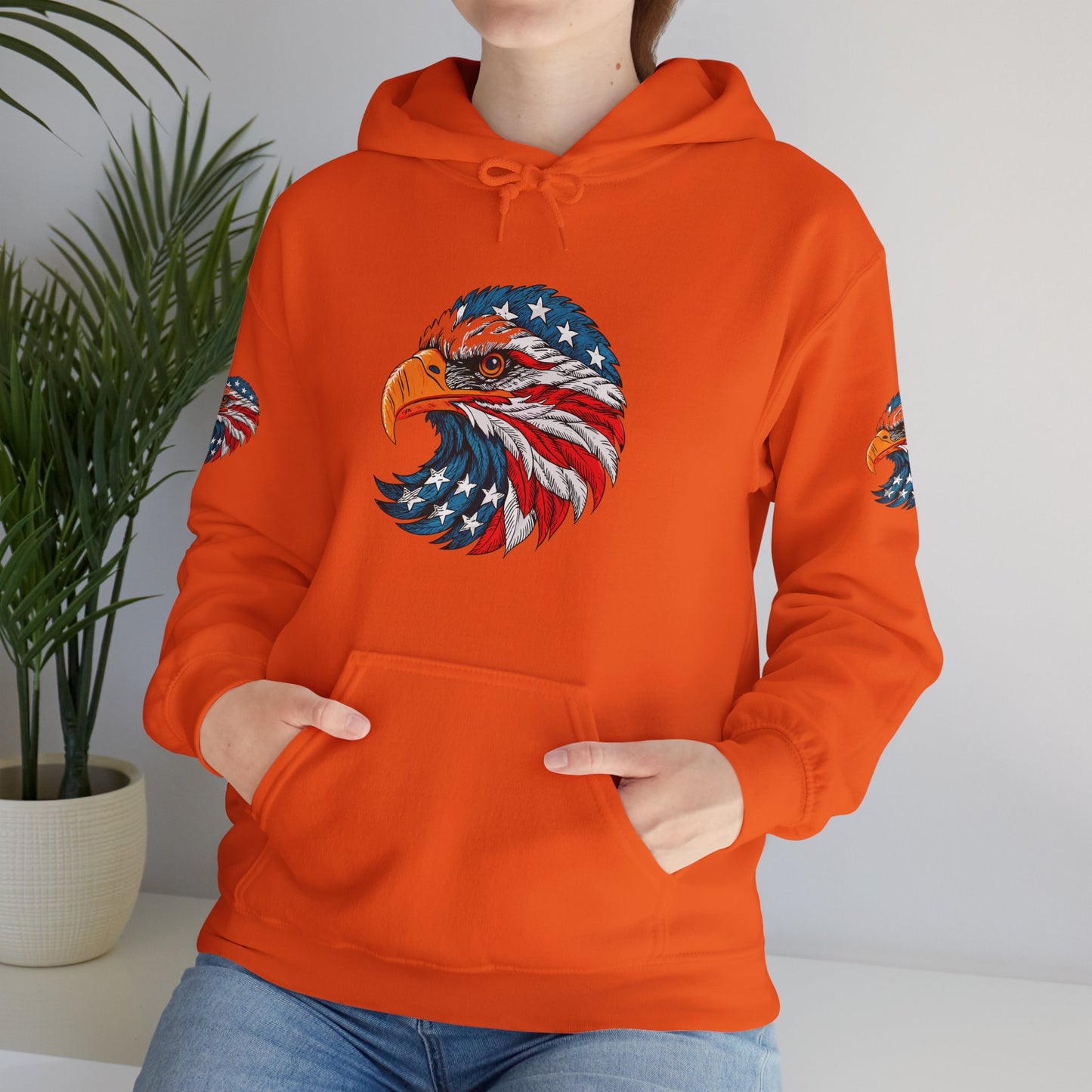 Princess Grace Patriotic Eagle Hoodie Unisex Heavy Blend Sweatshirt