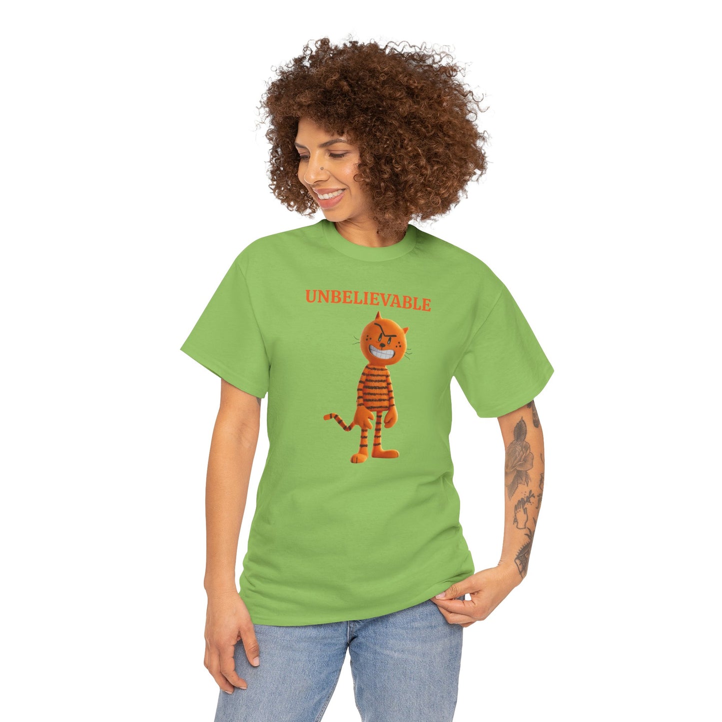 Princess Grace Unbelievable Cat Graphic Unisex Heavy Cotton Tee