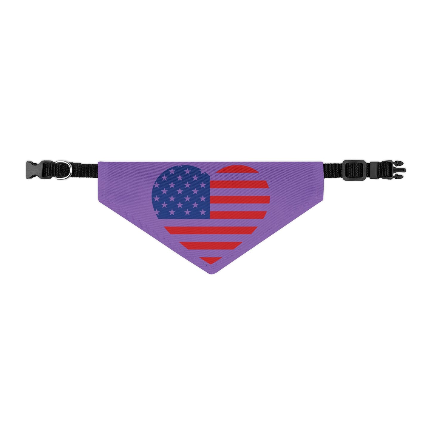 Princess Grace Patriotic Pet Bandana Collar American Heart Design for Dogs