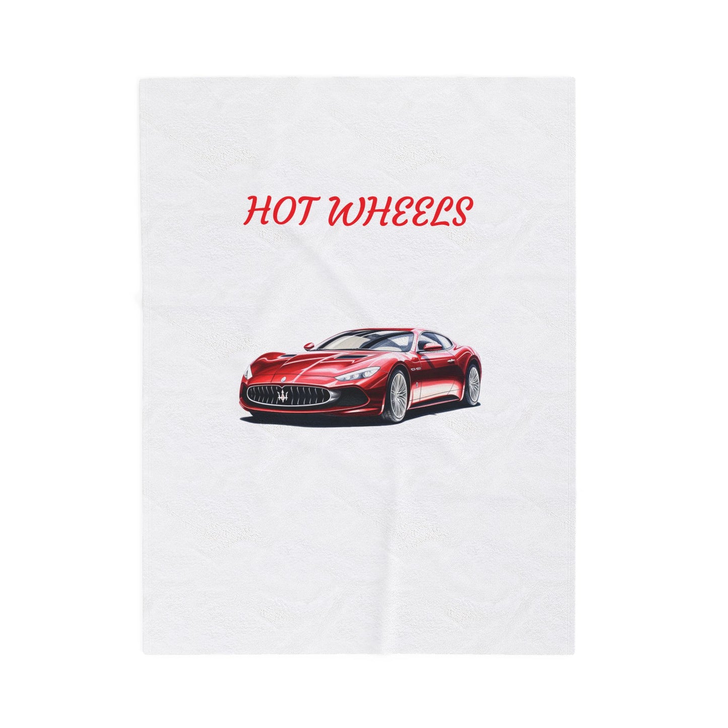 Princess Grace Hot Wheels Velveteen Plush Blanket Cozy Car Themed Throw for Car Enthusiasts