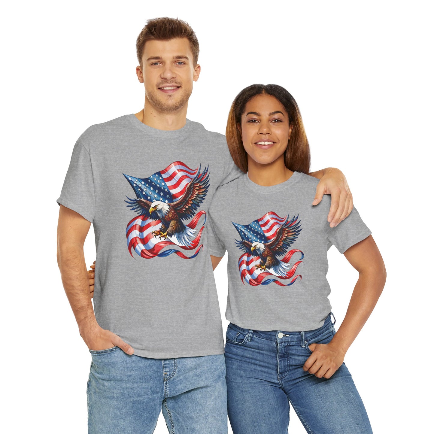 Princess Grace Patriotic Eagle Graphic Unisex Heavy Cotton Tee
