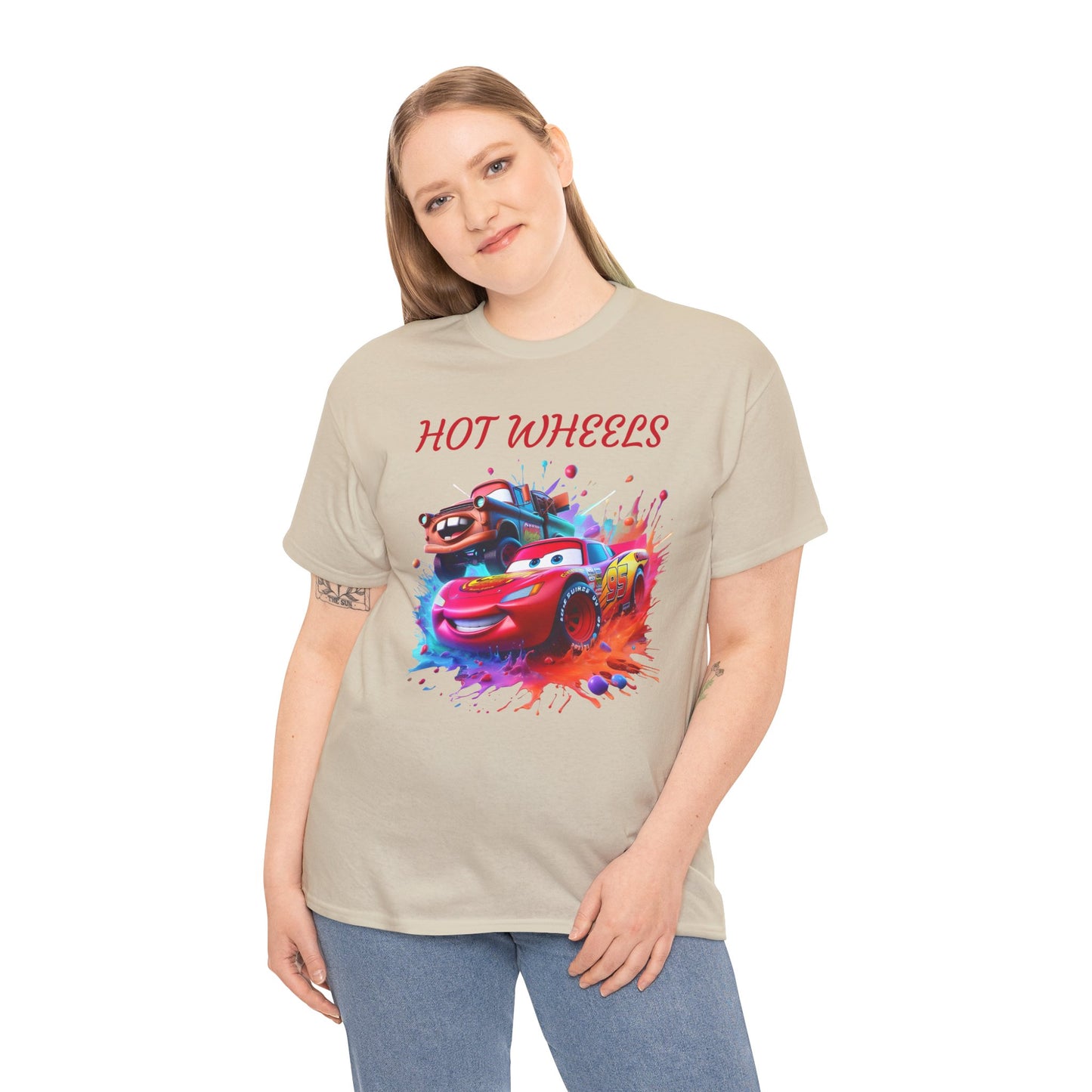 Princess Grace Cool Cars Unisex Heavy Cotton Tee Hot Wheels Graphic Tee for Kids and Adults