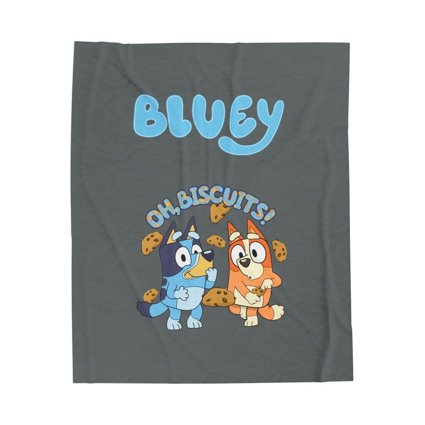 Princess Grace Bluey Oh Biscuits Velveteen Plush Blanket Cozy Kids Throw for Comfort and Fun