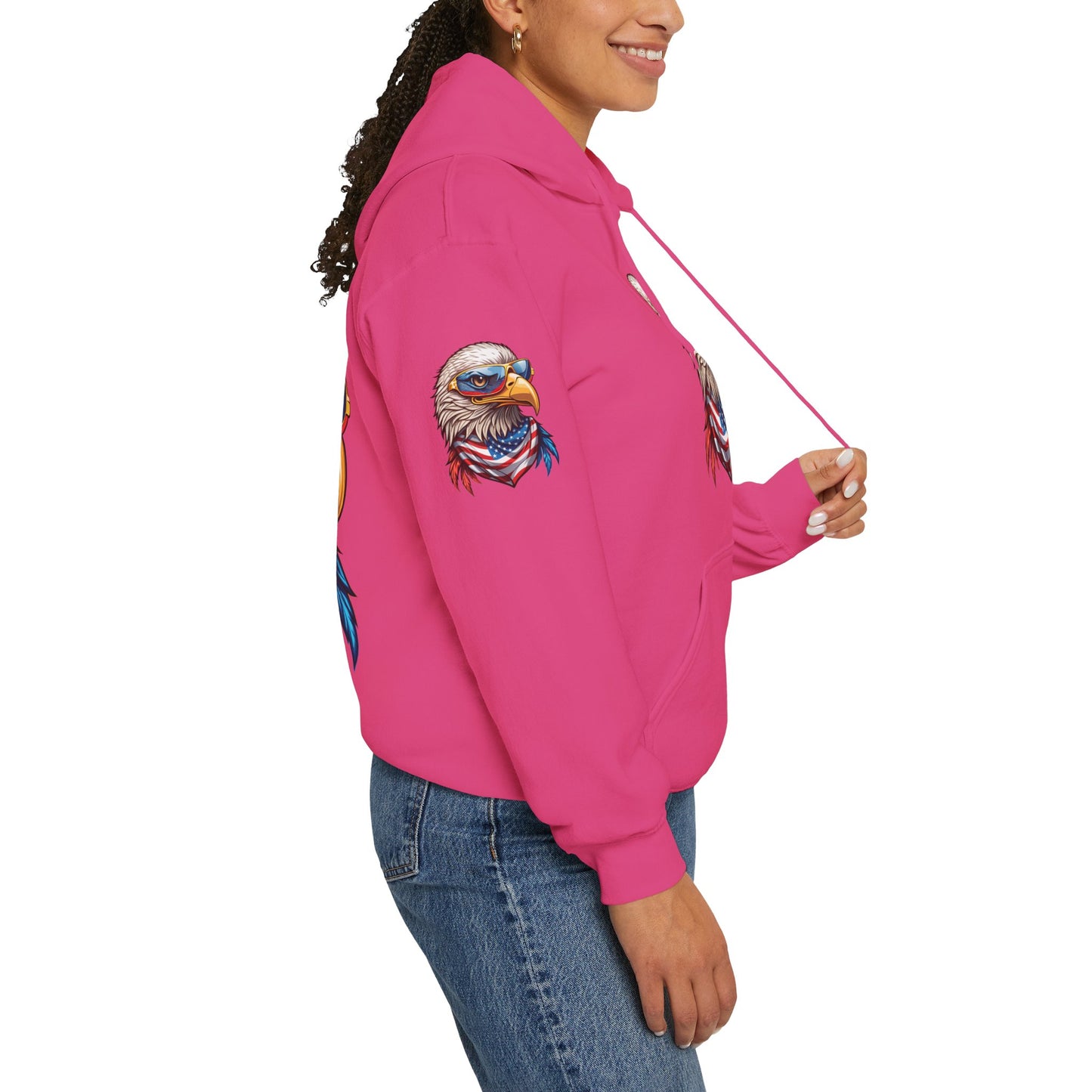 Princess Grace Patriotic American Eagle Hoodie Unisex Heavy Blend Sweatshirt