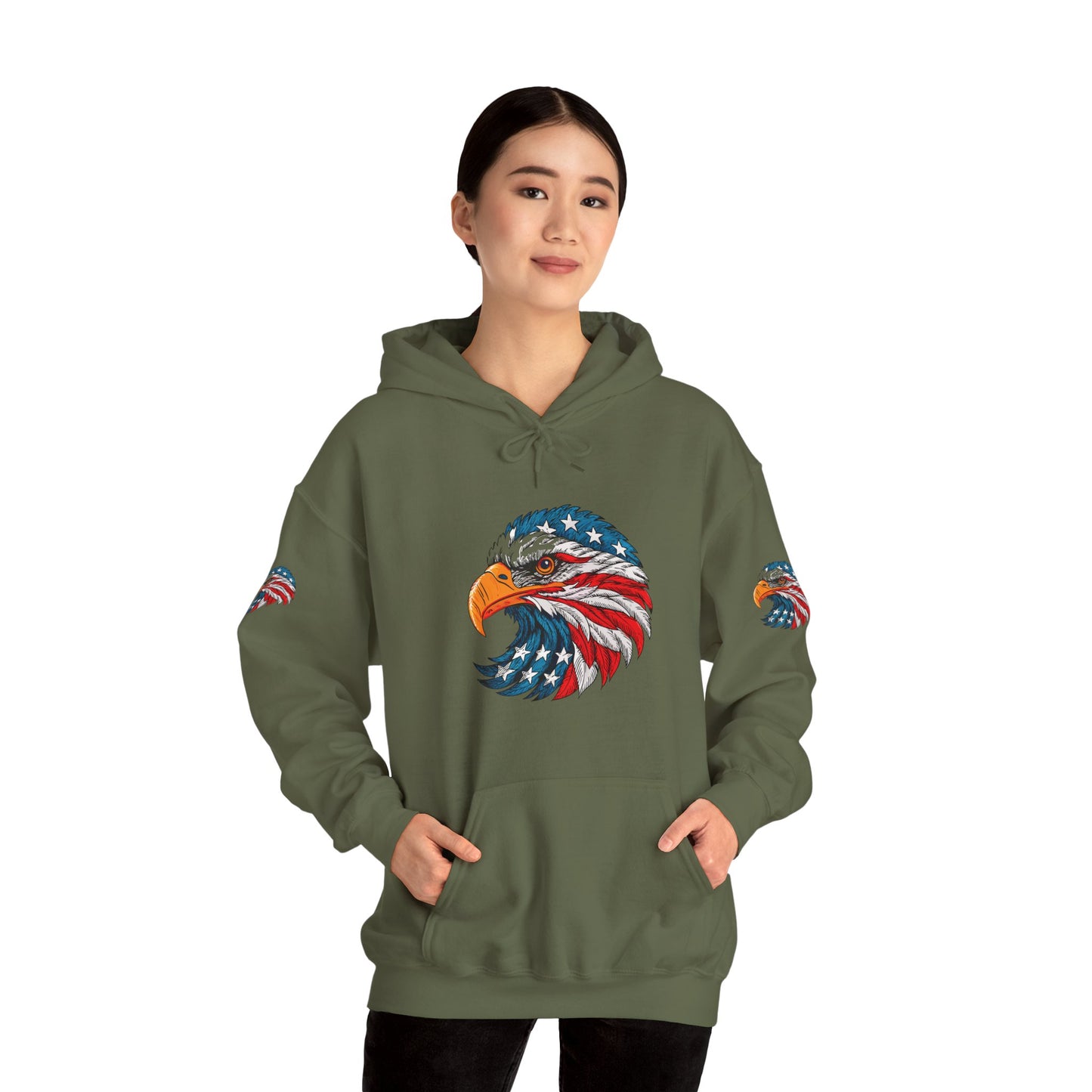 Princess Grace Patriotic Eagle Hoodie Unisex Heavy Blend Sweatshirt