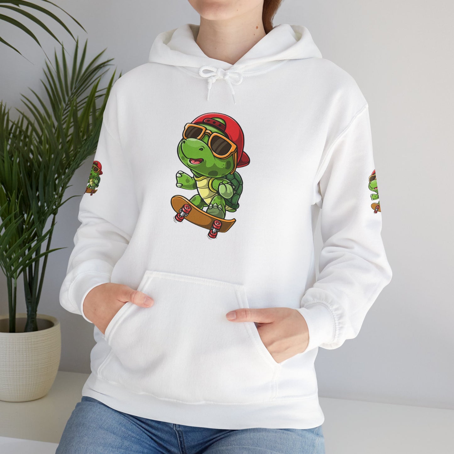 Princess Grace Cool Skateboarding Turtle Unisex Hoodie Fun and Stylish