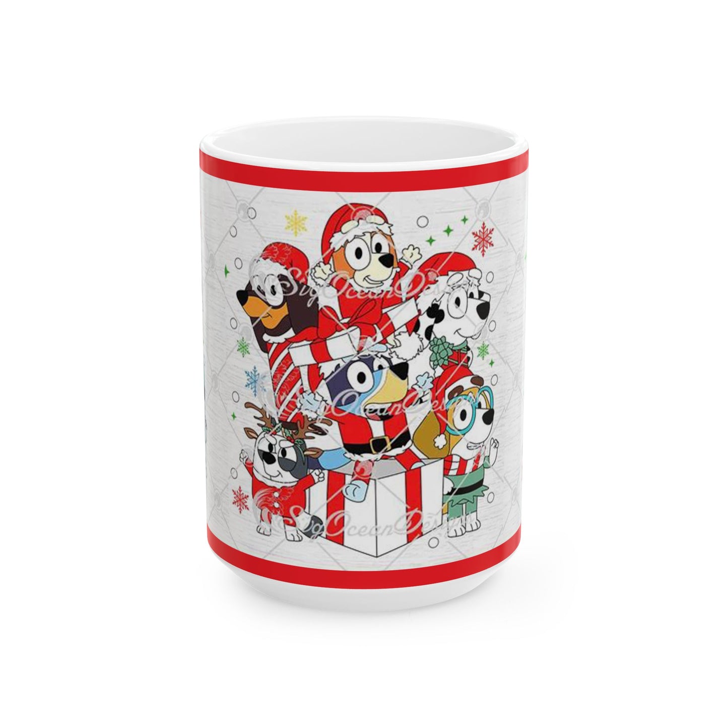 Princess Grace Festive Dog Themed Ceramic Mug Perfect Holiday Gift