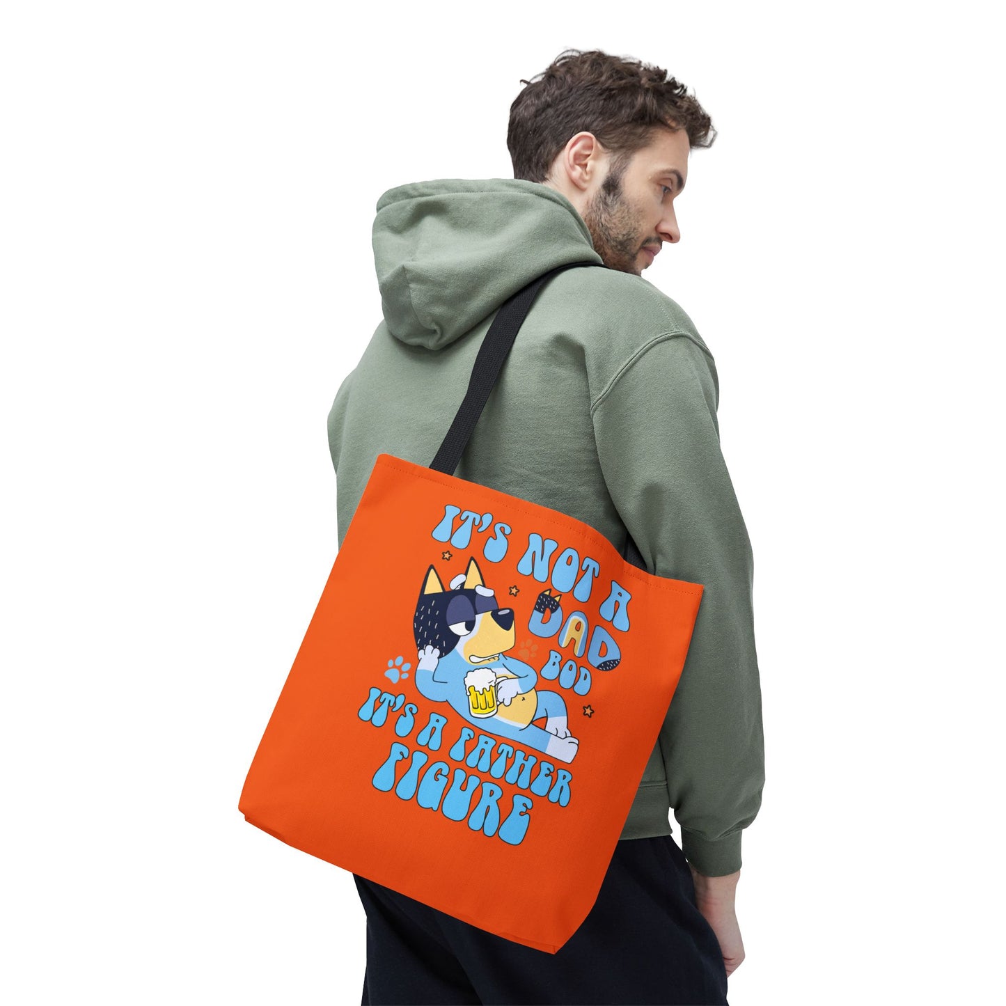 Princess Grace Humorous Dad Tote Bag "It's Not a Dad Bod, It's a Father Figure"