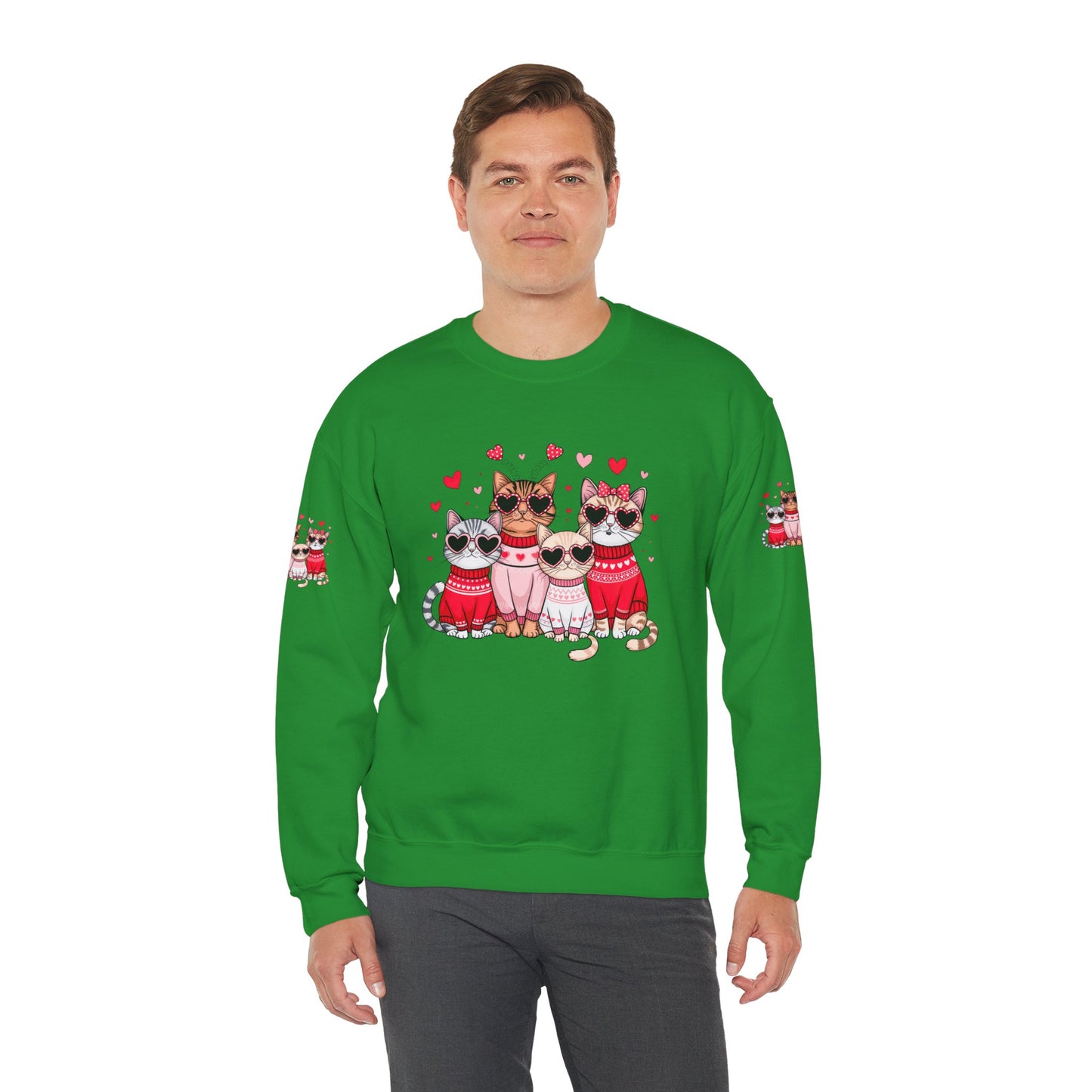 Princess Grace Cute Cat Lovers Crewneck Sweatshirt Cozy Valentine's Gift