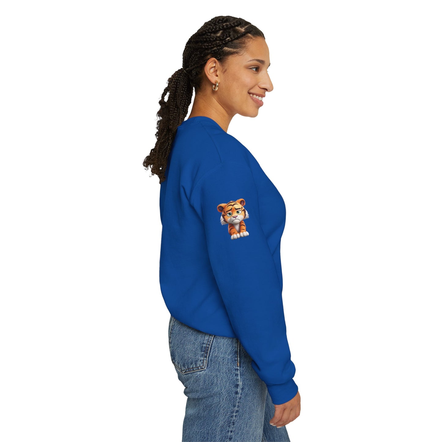 Princess Grace Cute Tiger Graphic Unisex Crewneck Sweatshirt