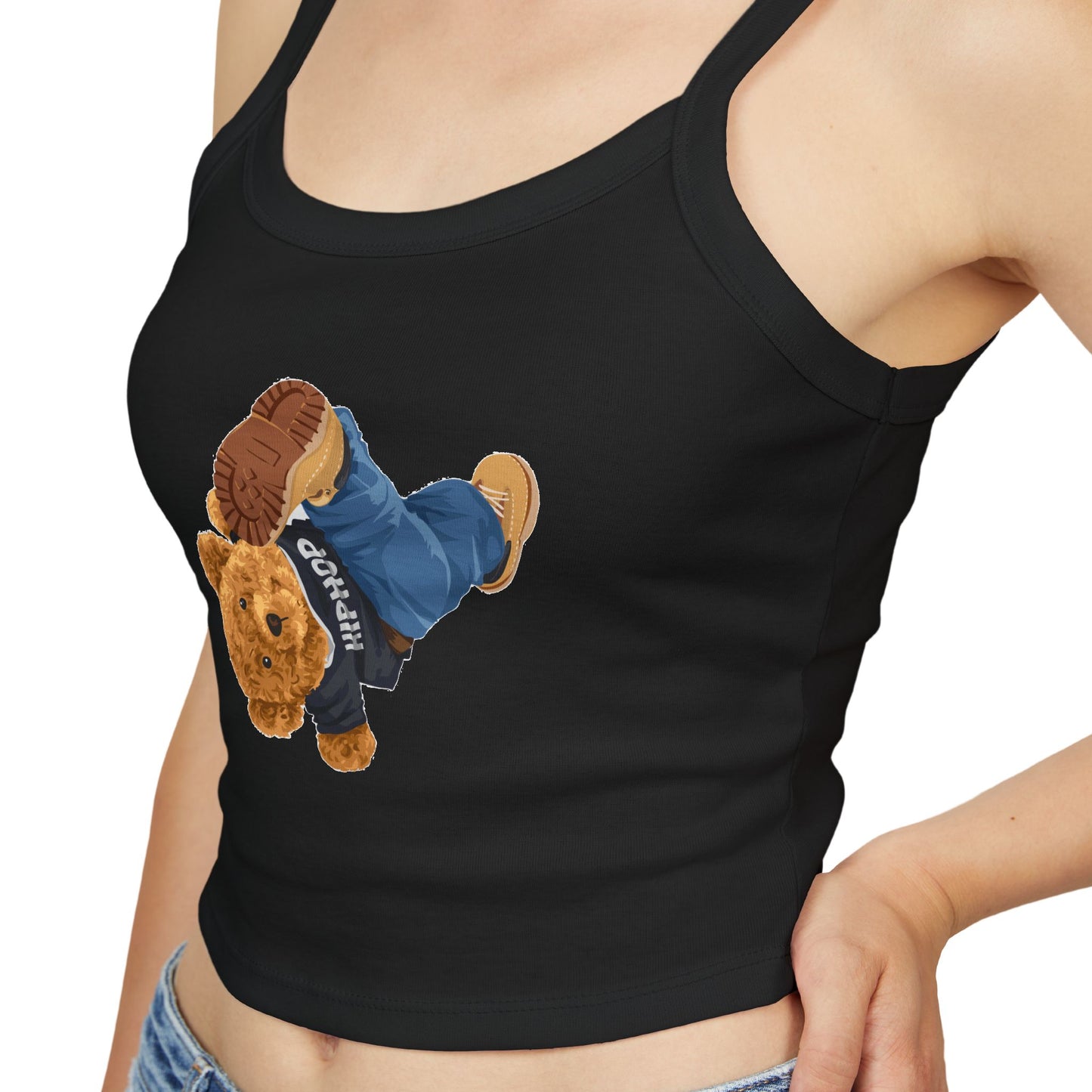 Princess Grace Cute Bear Graphic Women's Spaghetti Strap Tank Top