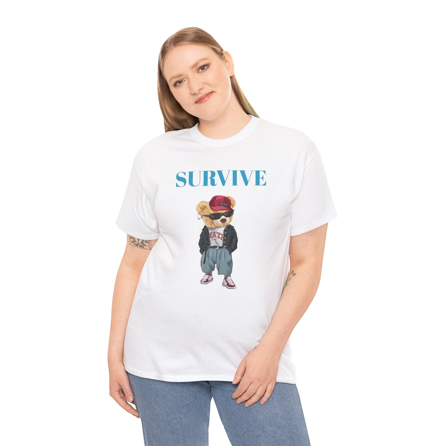 Princess Grace Survive Graphic Unisex Heavy Cotton Tee Trendy Streetwear Style