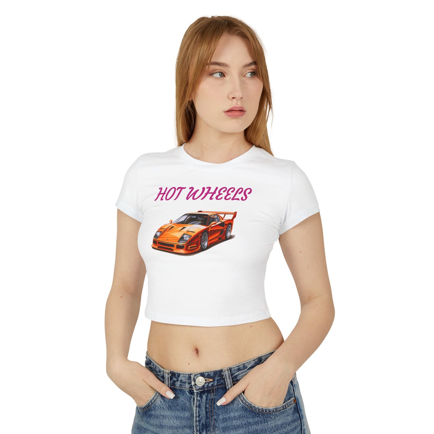Princess Grace Cool Hot Wheels Women's Baby Tee Retro Car Graphic Top