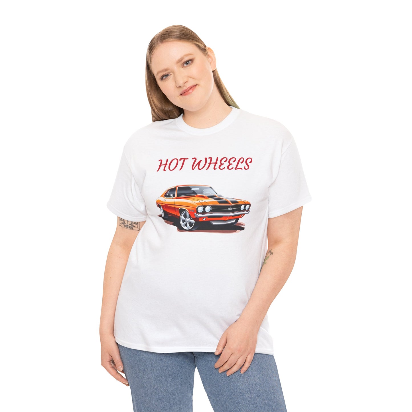 Princess Grace Retro Hot Wheels Unisex Heavy Cotton Tee Classic Car Graphic T-Shirt