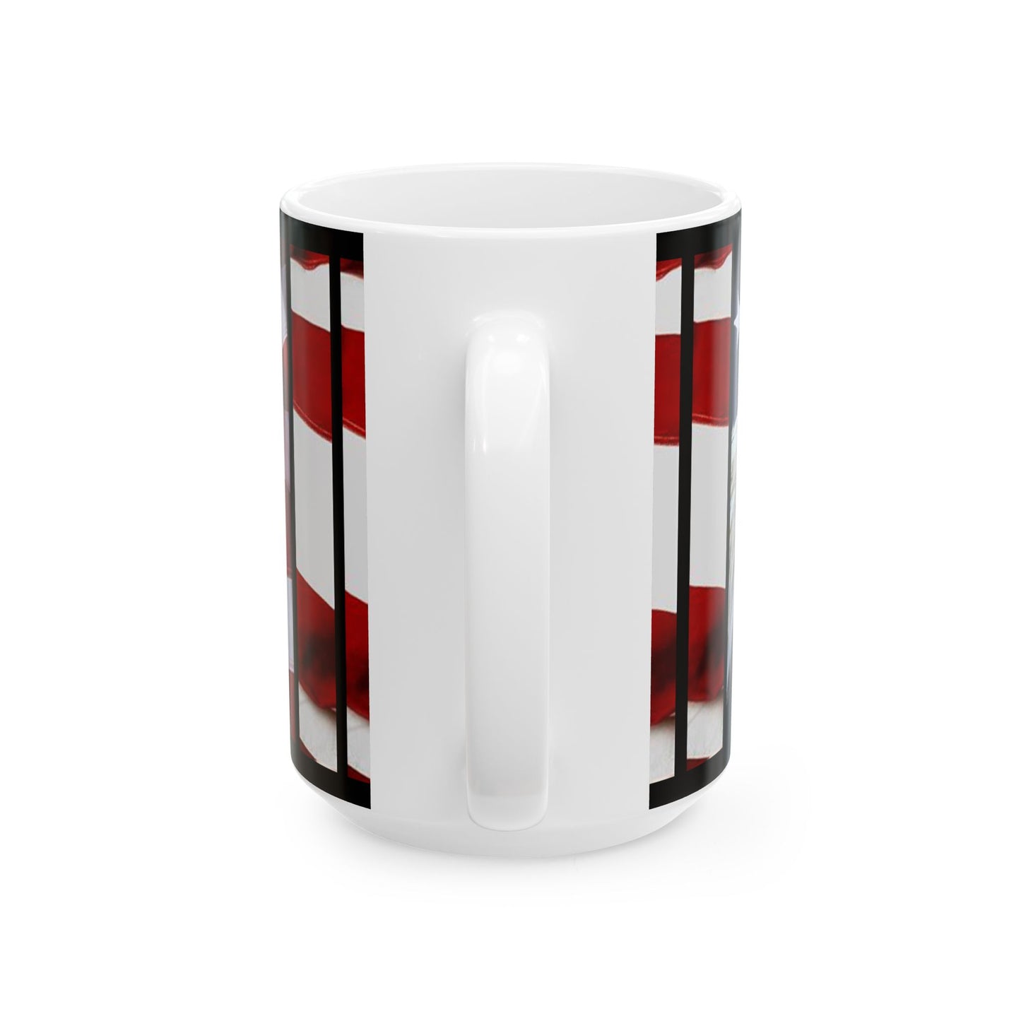 Princess Grace Patriotic Eagle Ceramic Mug Perfect for Veterans Day, Independence Day, Coffee Lovers, Gifts, USA Decor
