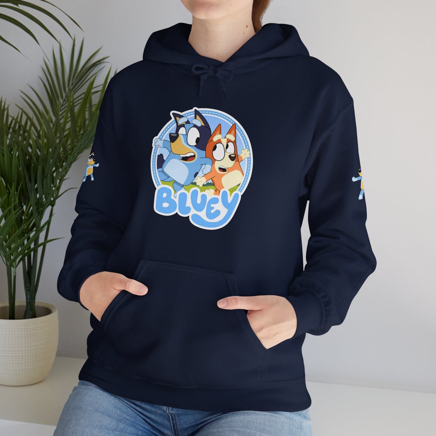Princess Grace Bluey Unisex Heavy Blend Hoodie Cozy Cartoon Sweatshirt for Kids & Adults