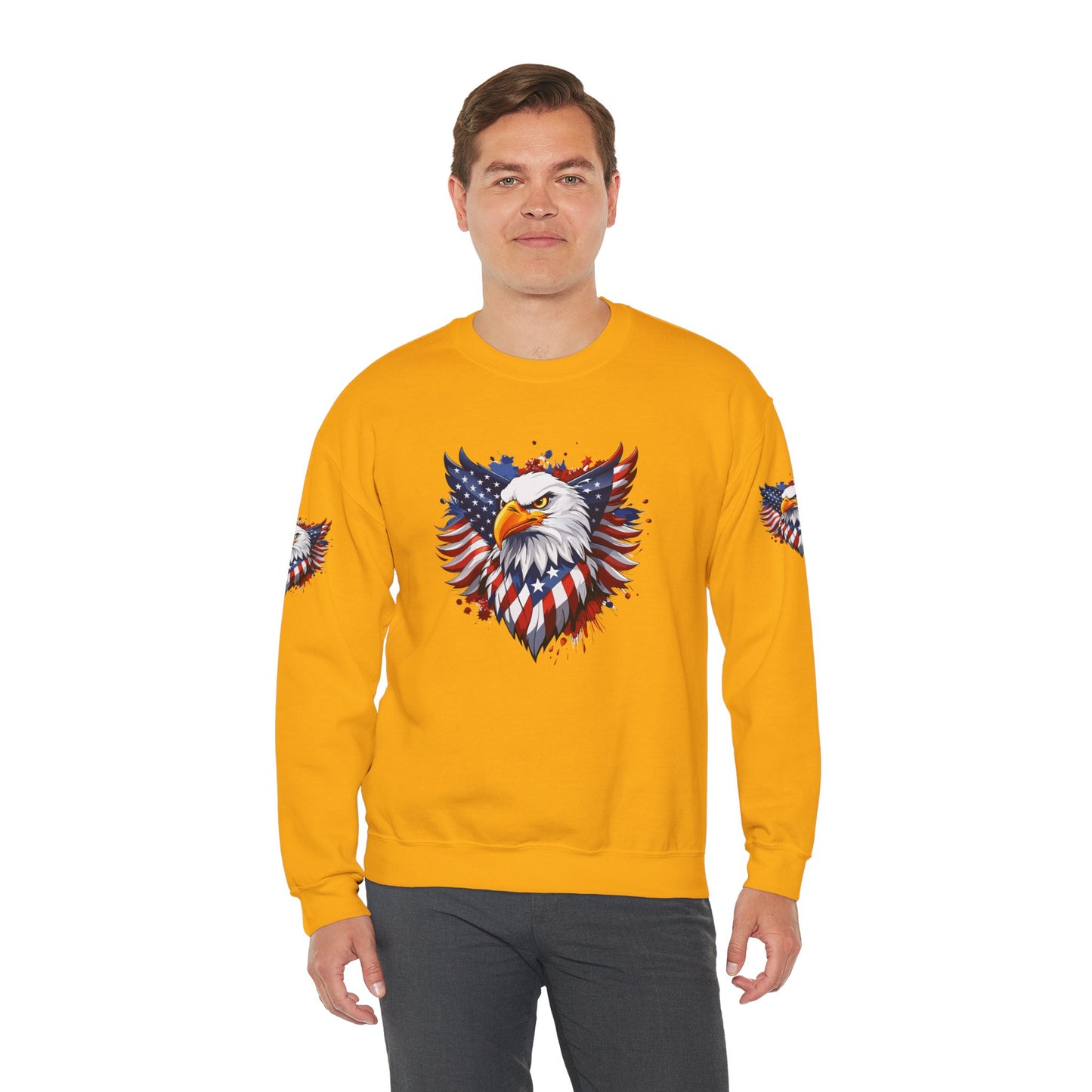 Princess Grace Patriotic Eagle Unisex Heavy Blend Crewneck Sweatshirt