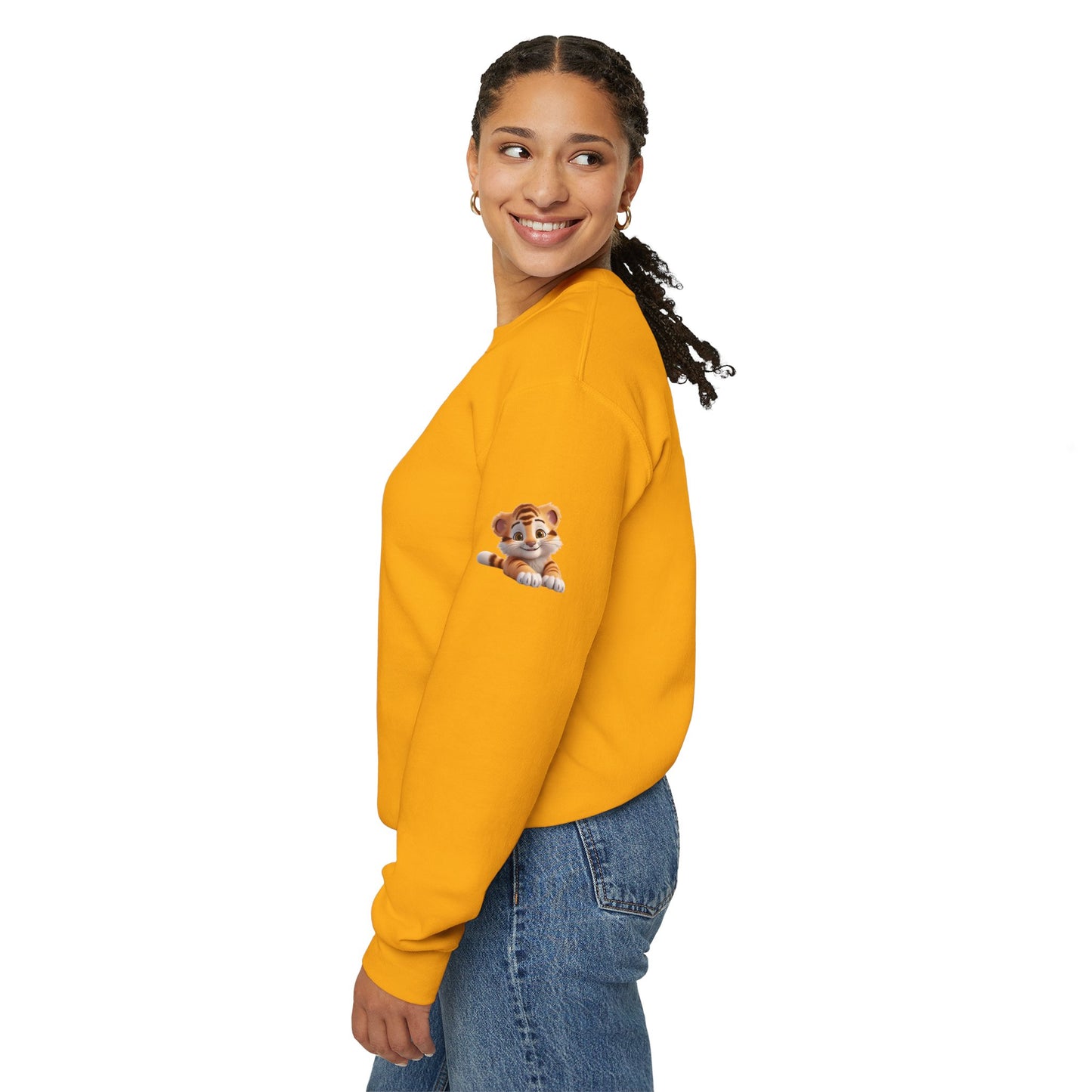 Princess Grace Cute Tiger Graphic Sweatshirt Unisex Heavy Blend Crewneck