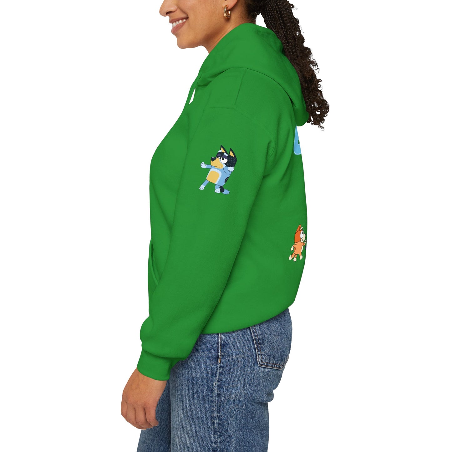 Princess Grace Bluey Unisex Hoodie Cozy Cartoon Sweatshirt for Kids & Adults