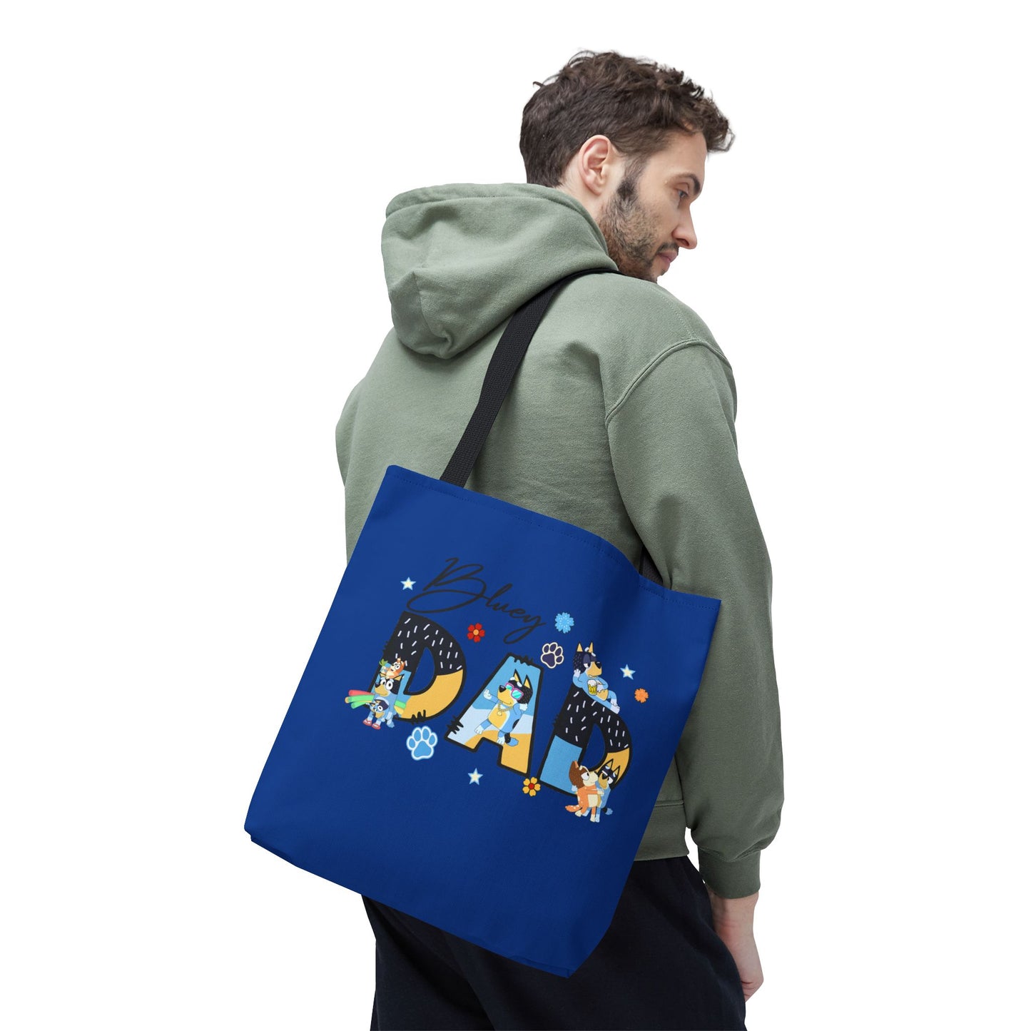 Princess Grace Bluey Dad Tote Bag Fun and Colorful Gift for Dog Lovers