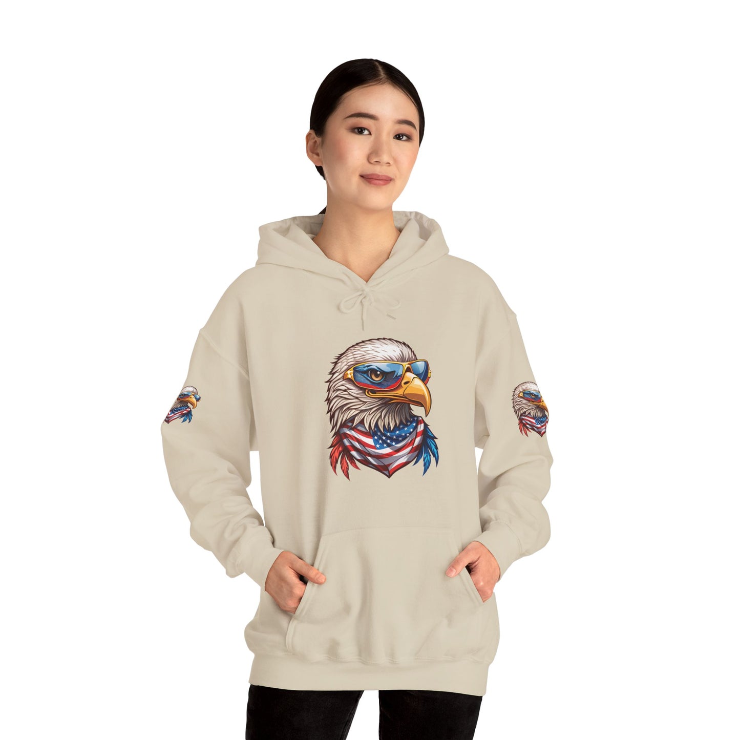 Princess Grace Patriotic American Eagle Hoodie Unisex Heavy Blend Sweatshirt
