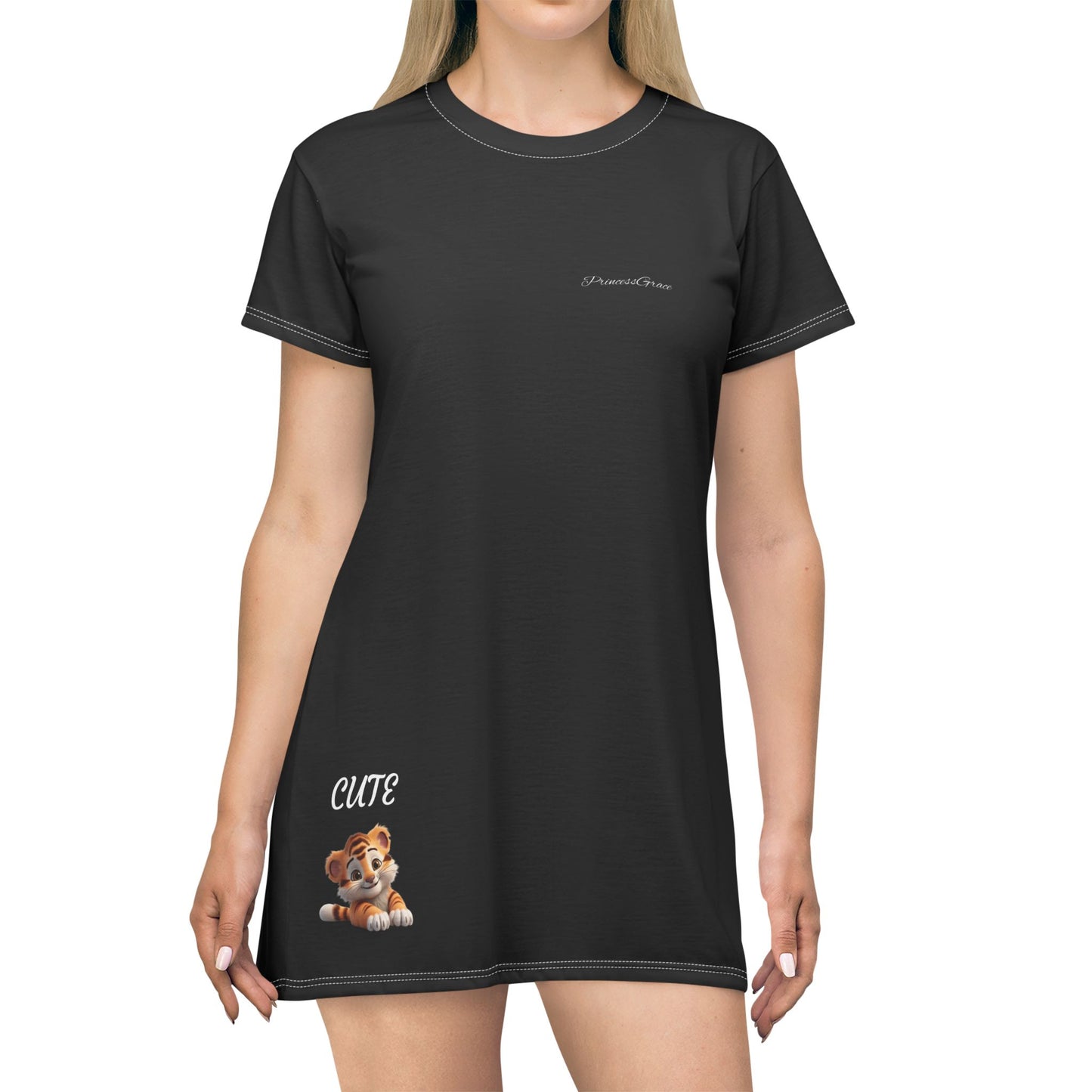 Princess Grace CUTE T-Shirt Dress Black