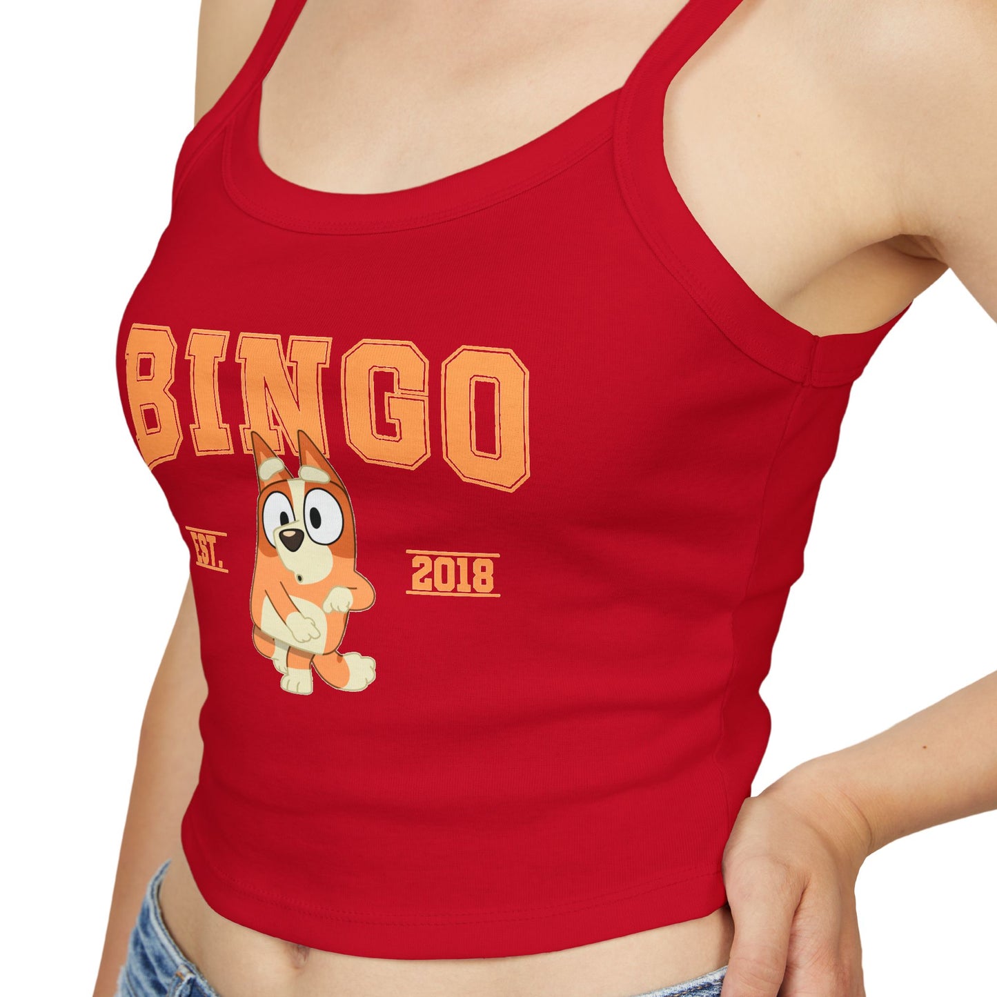 Princess Grace Bluey Fun Graphic Spaghetti Strap Tank Top